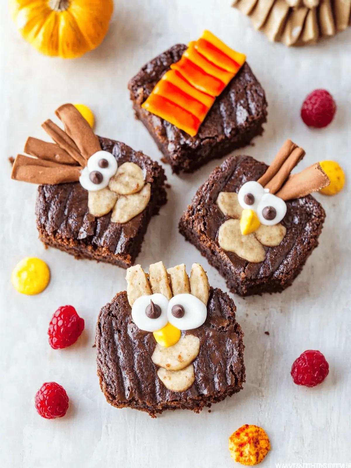 Turkey Brownies: Fun No-Bake Treats for Thanksgiving Joy 2 Turkey Brownies