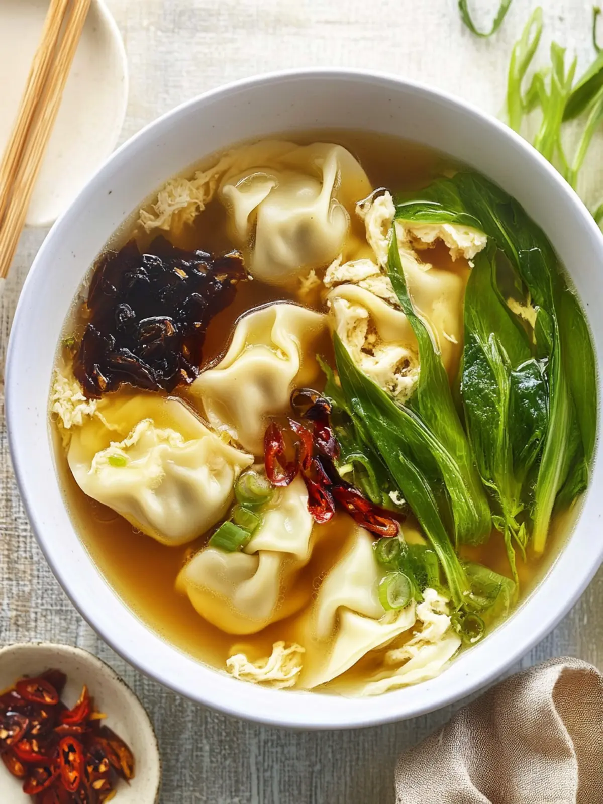 Egg Drop Wonton Soup