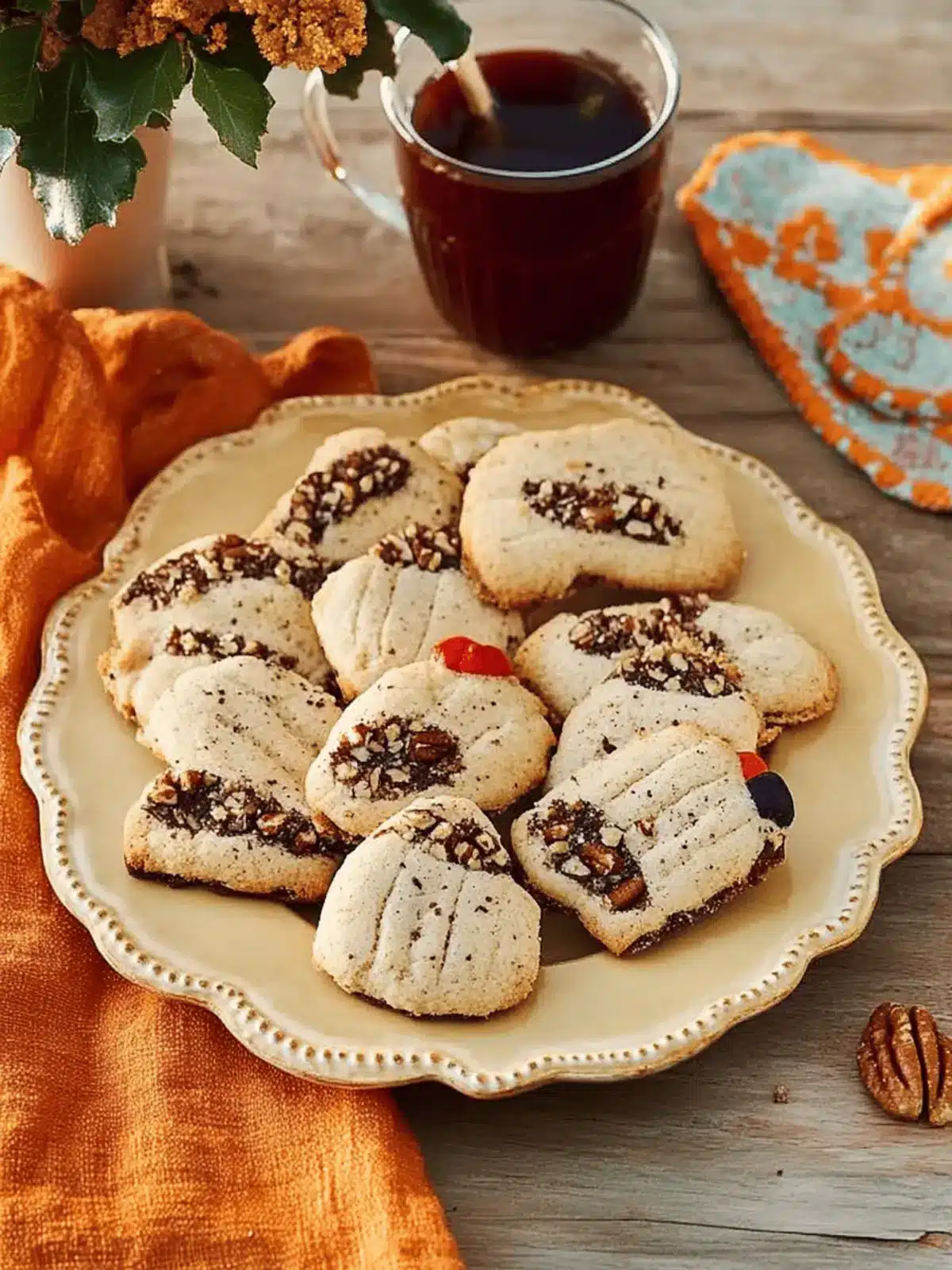 Pecan Acorn Cookies