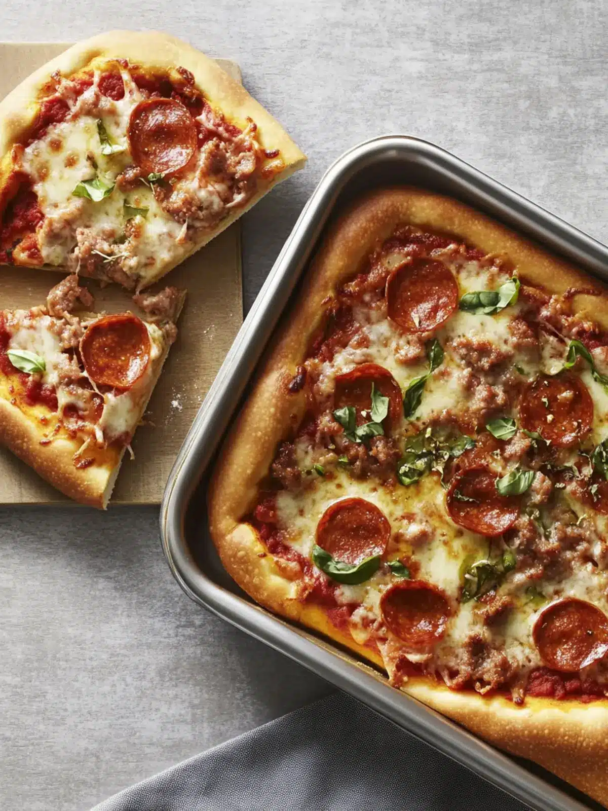 Loaf Pan Deep-Dish Pizza
