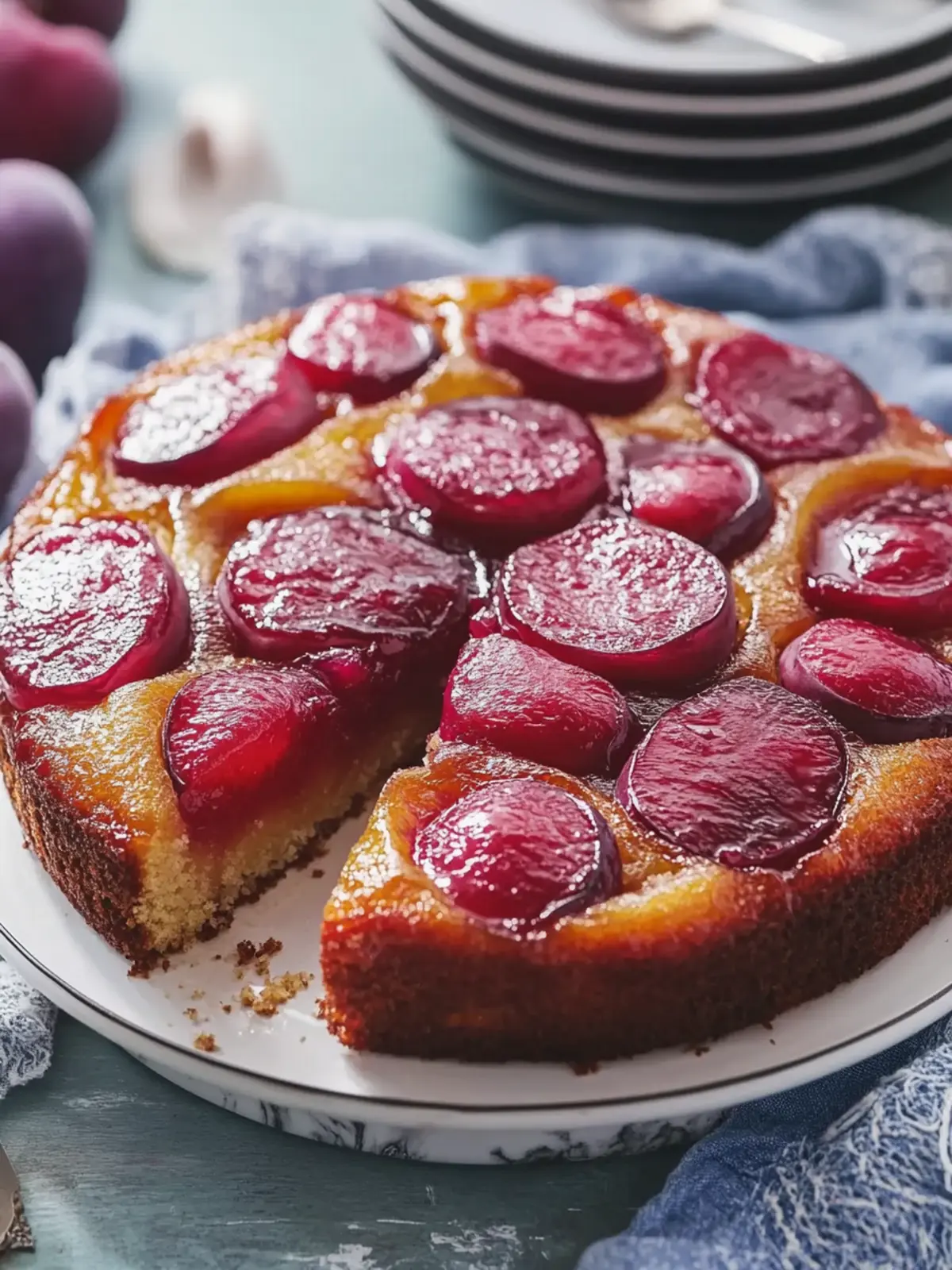 Plum Upside Down Cake