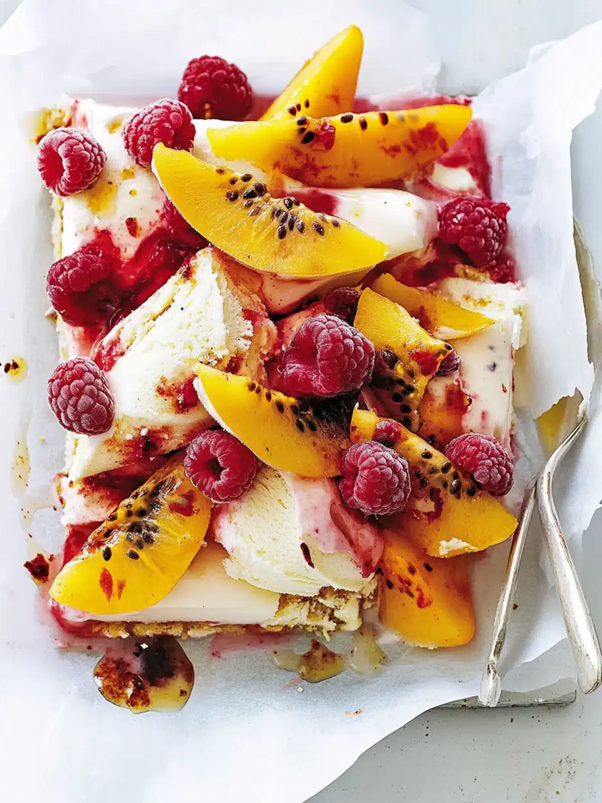 Refreshing Summer Fruit Raspberry Ice-Cream Slice Delight 3 Summer Fruit Raspberry Ice-cream Slice