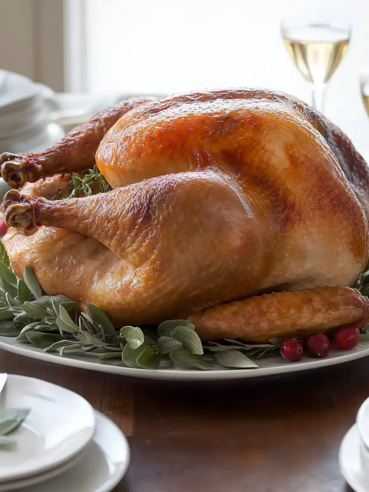 Traditional Brined Roast Turkey