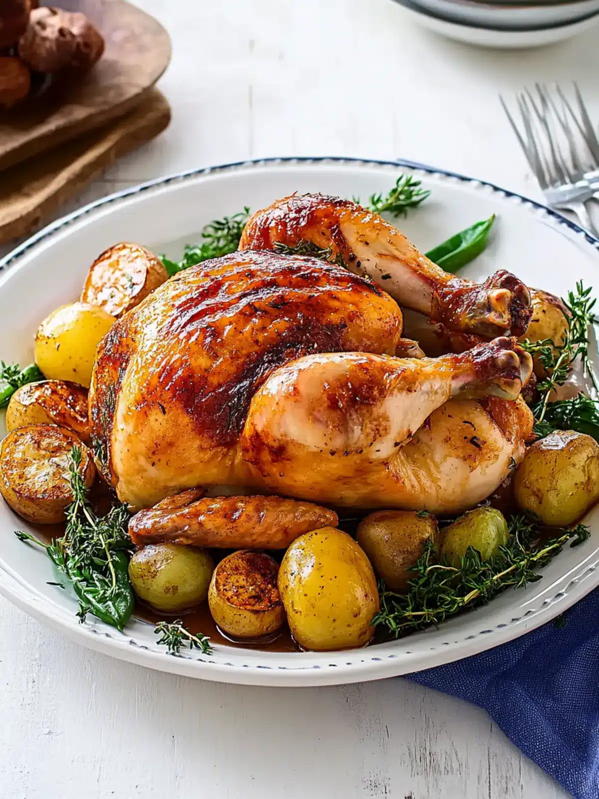 Maple Glazed Roast Chicken