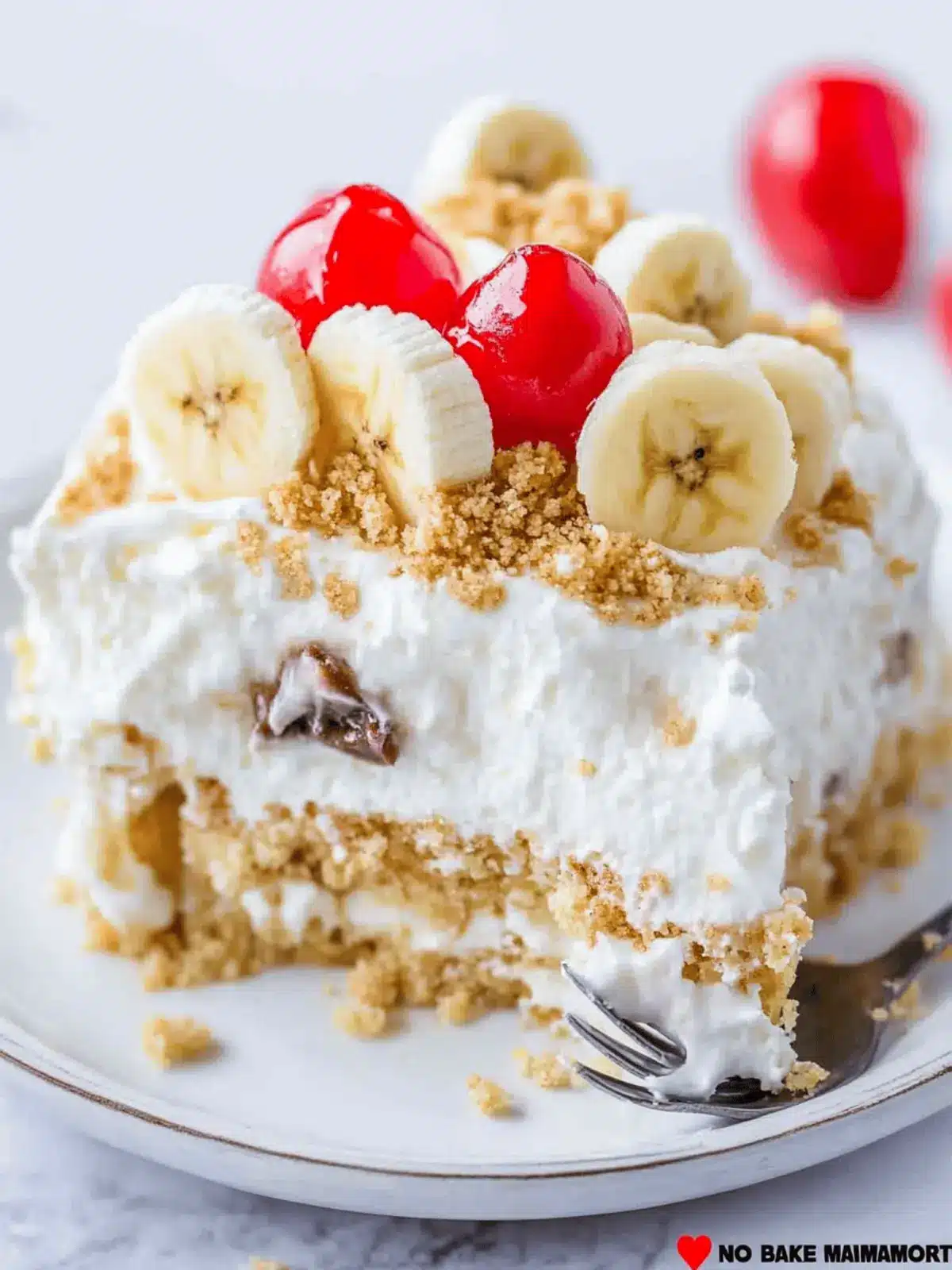 No Bake Banana Split Cake
