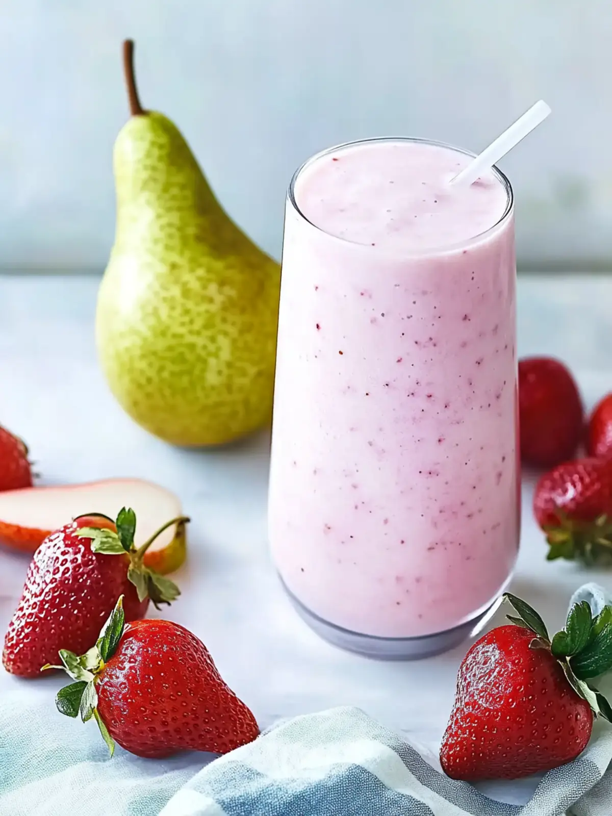 Pear And Strawberry Smoothie