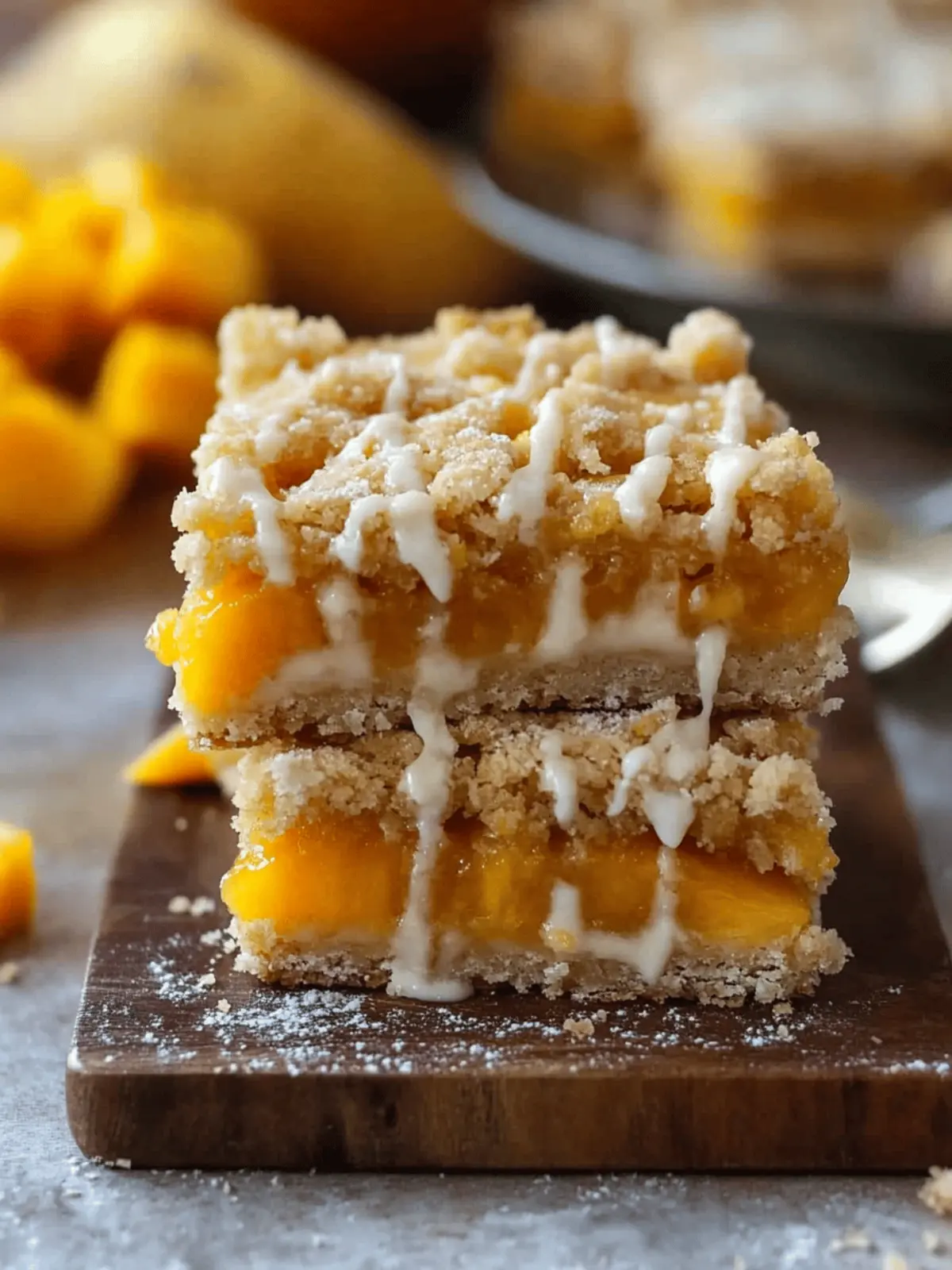 Paleo Vegan Mango Crumb Bars