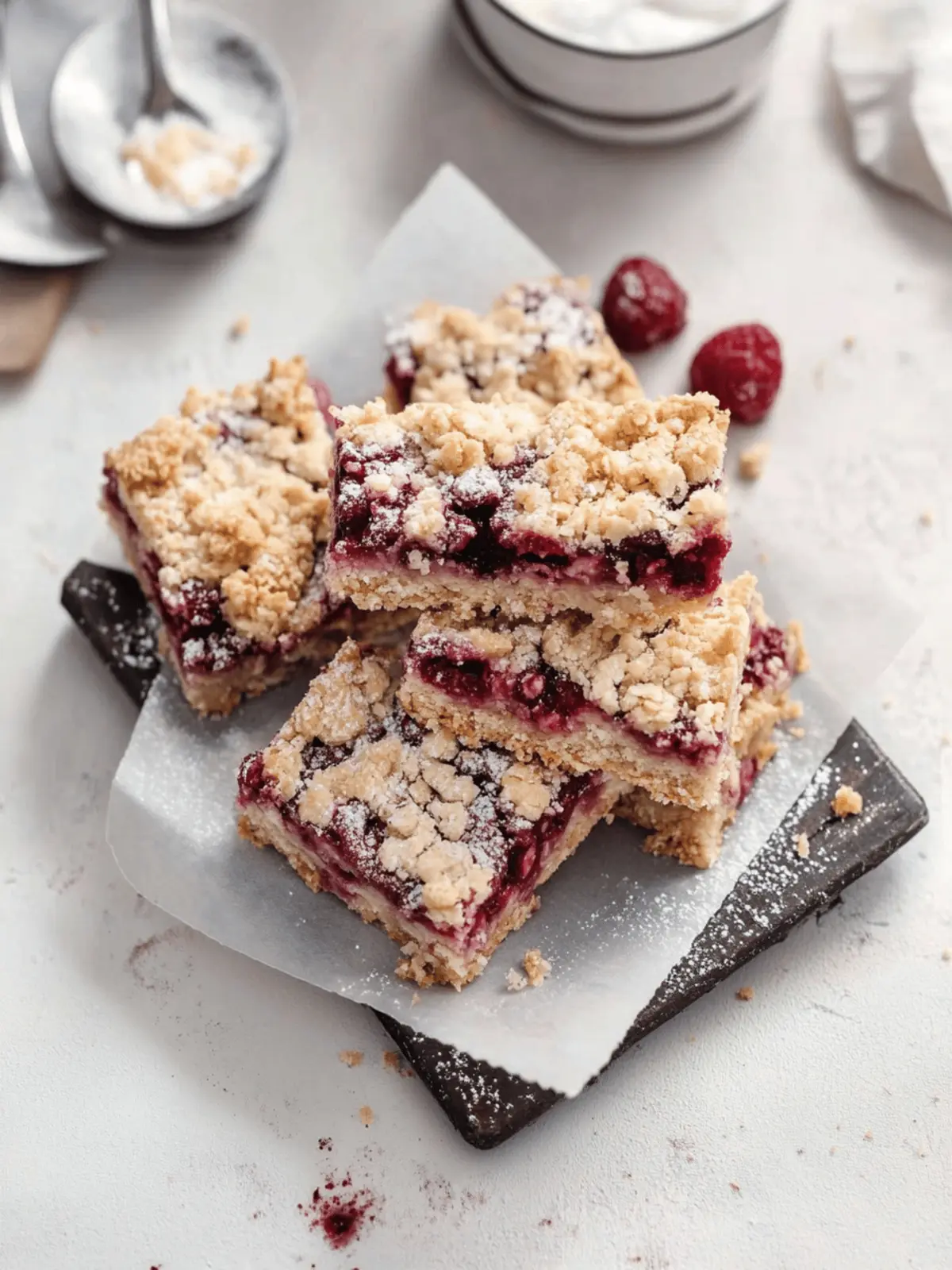 Raspberry Crumble Bars
