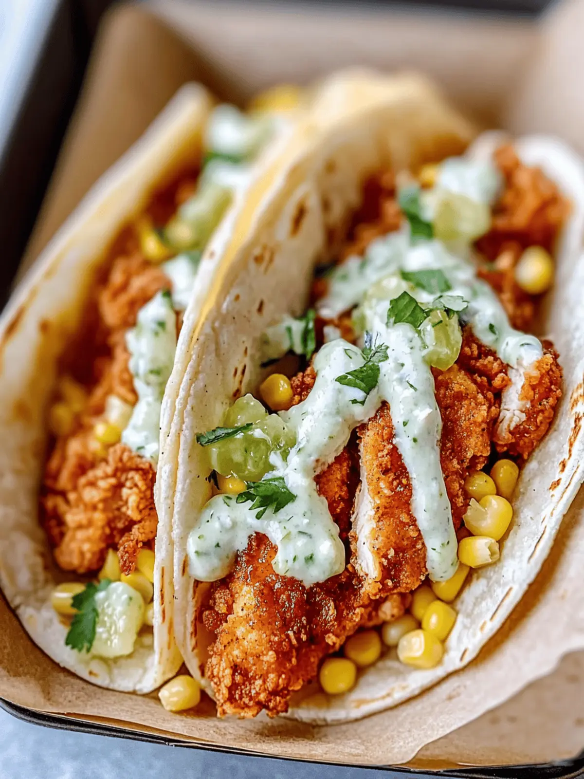 Ultimate Fried Chicken Street Corn Tacos with Zesty Ranch 4 The Ultimate Guide to Fried Chicken Street Corn Tacos with Jalapeño Lime Ranch: A Flavorful Fiesta in Every Bite