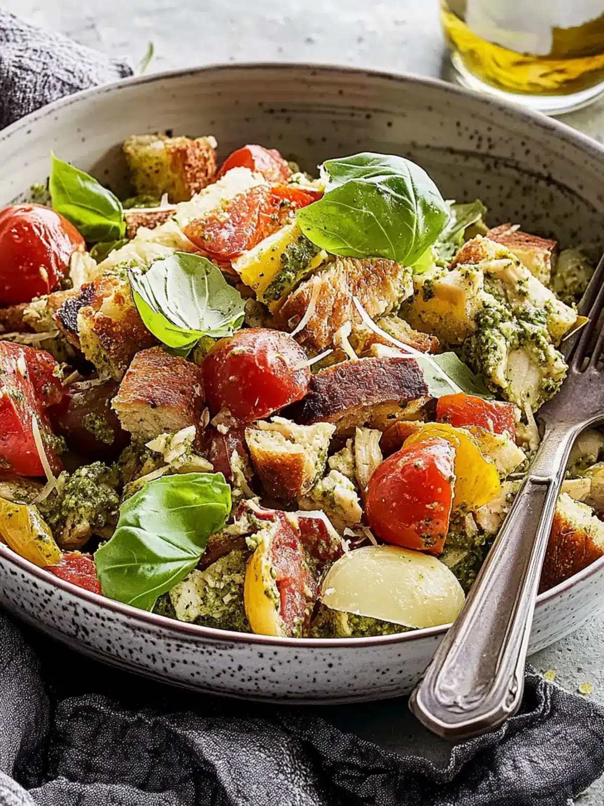 Delicious Chicken Pesto Panzanella Salad You ll Love to Make 3 Chicken Pesto Panzanella Salad