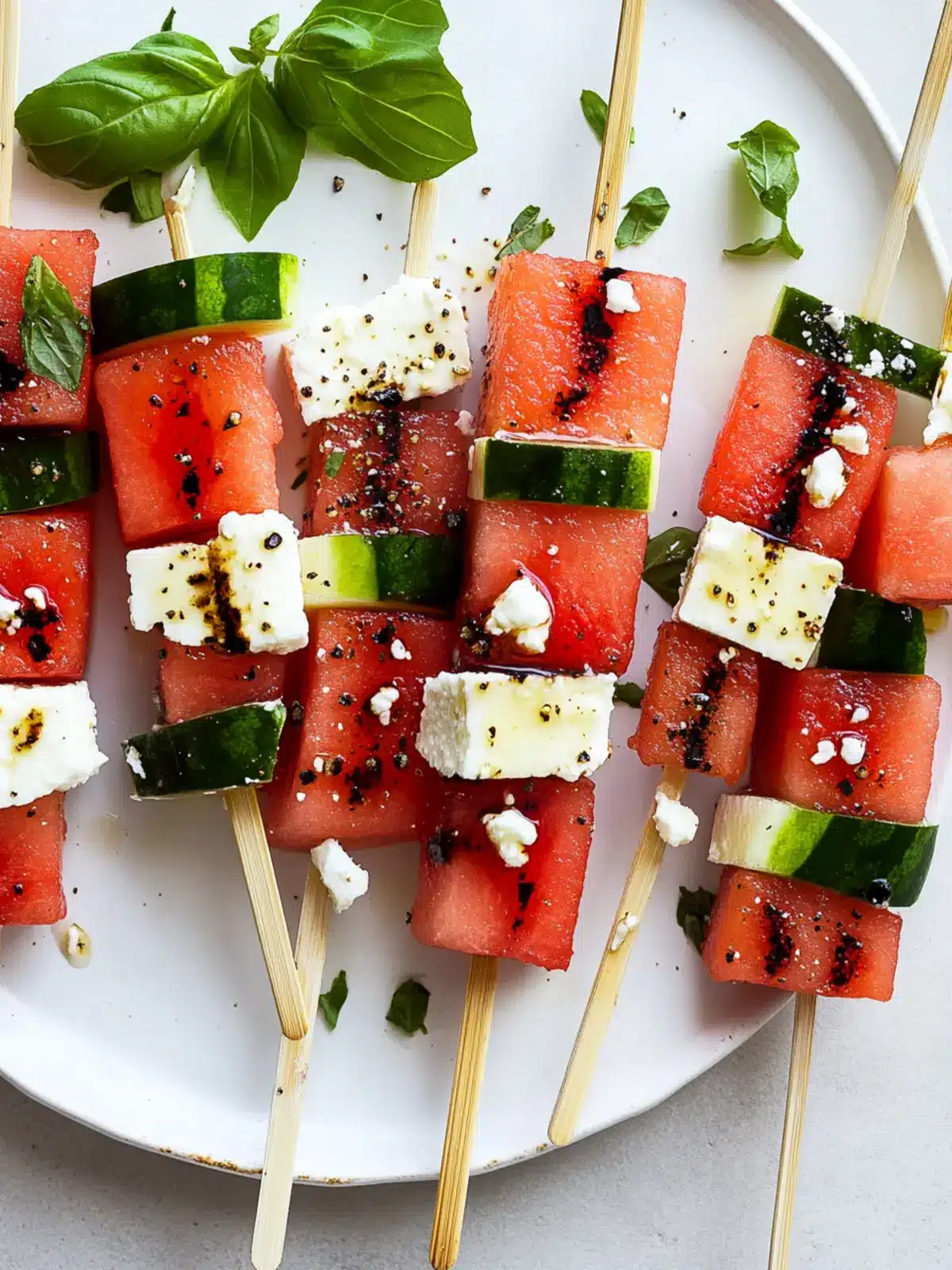 Watermelon Feta Skewers