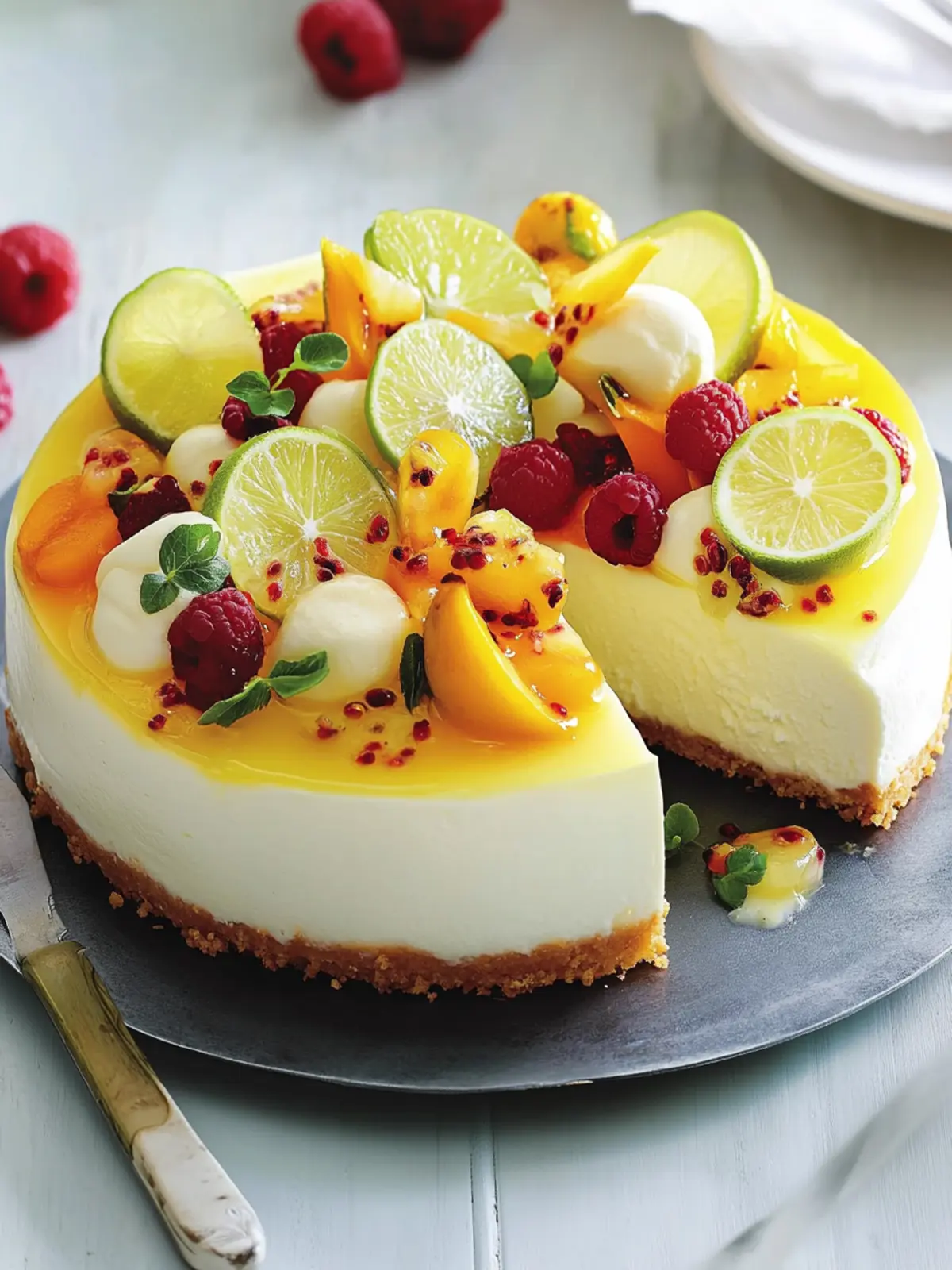Lime Cheesecake with Summer Fruits