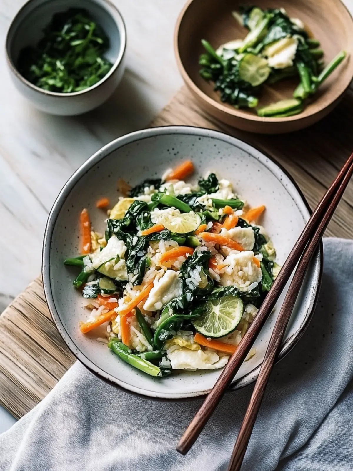 Shanghai Rice Cake Stir-fry w/ Shepherd s Purse