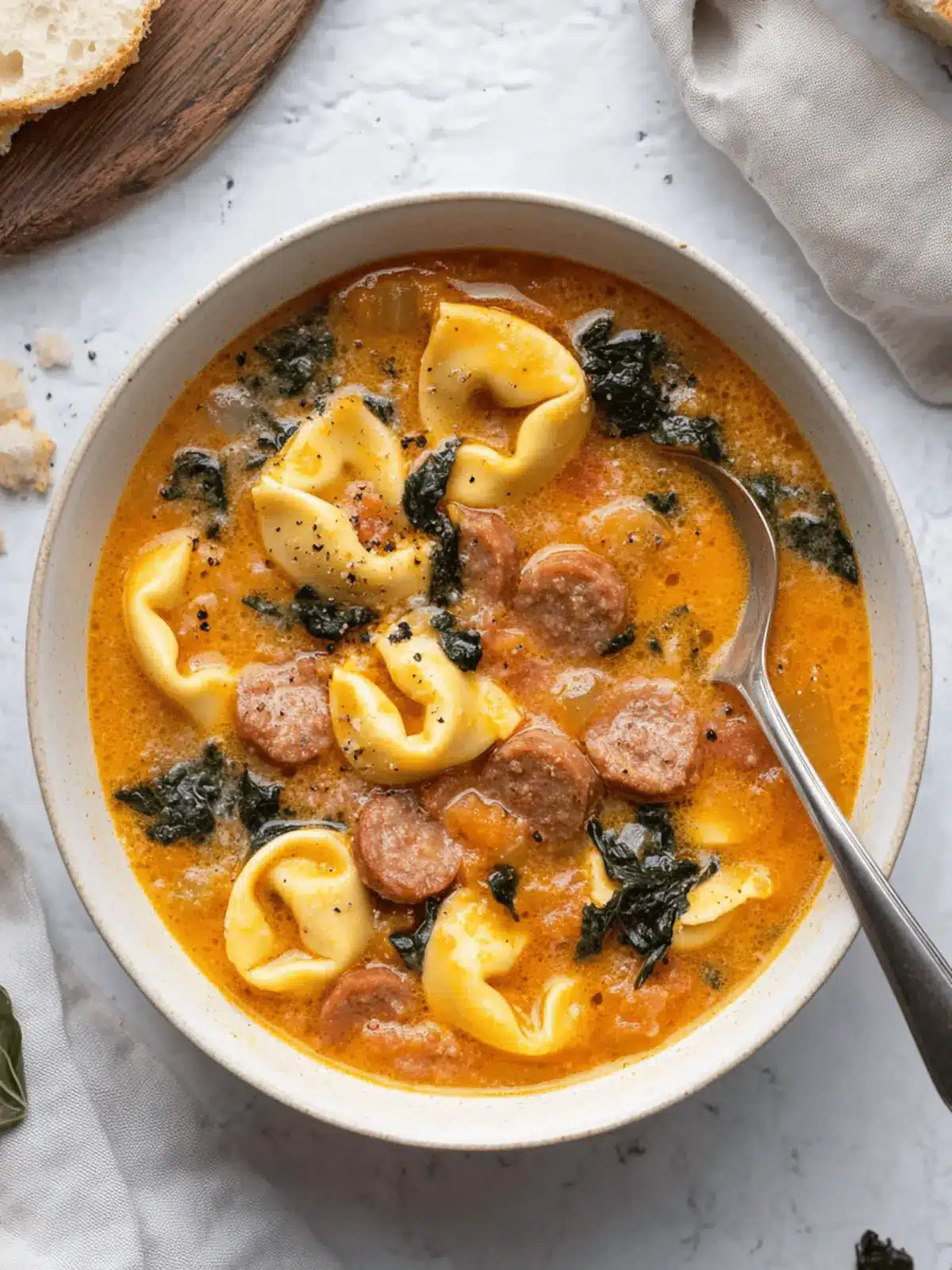Cozy Butternut Squash & Sausage Tortellini Soup Delight 3 Butternut Squash & Sausage Tortellini Soup