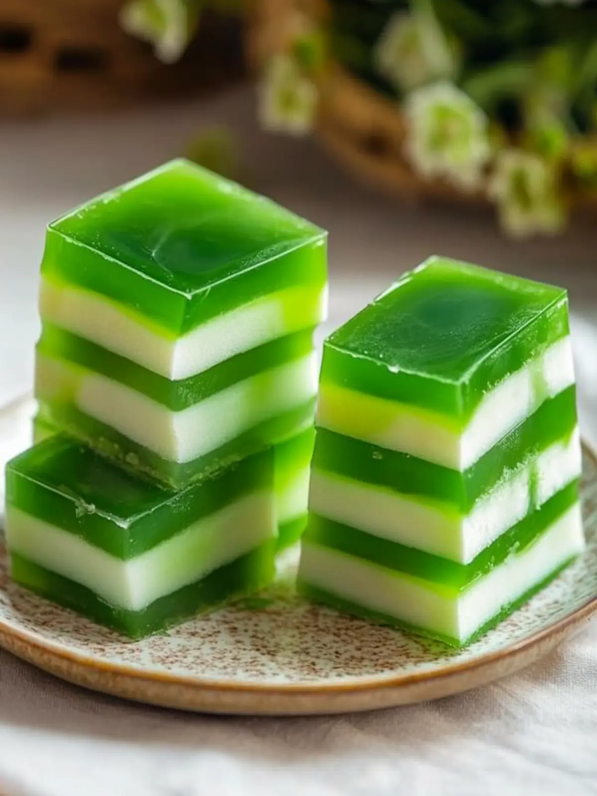 Coconut Pandan Jelly