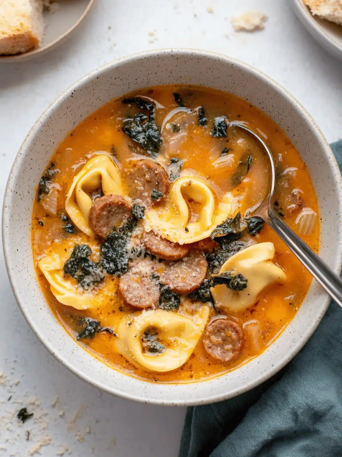 Cozy Butternut Squash & Sausage Tortellini Soup Delight 4 Butternut Squash & Sausage Tortellini Soup