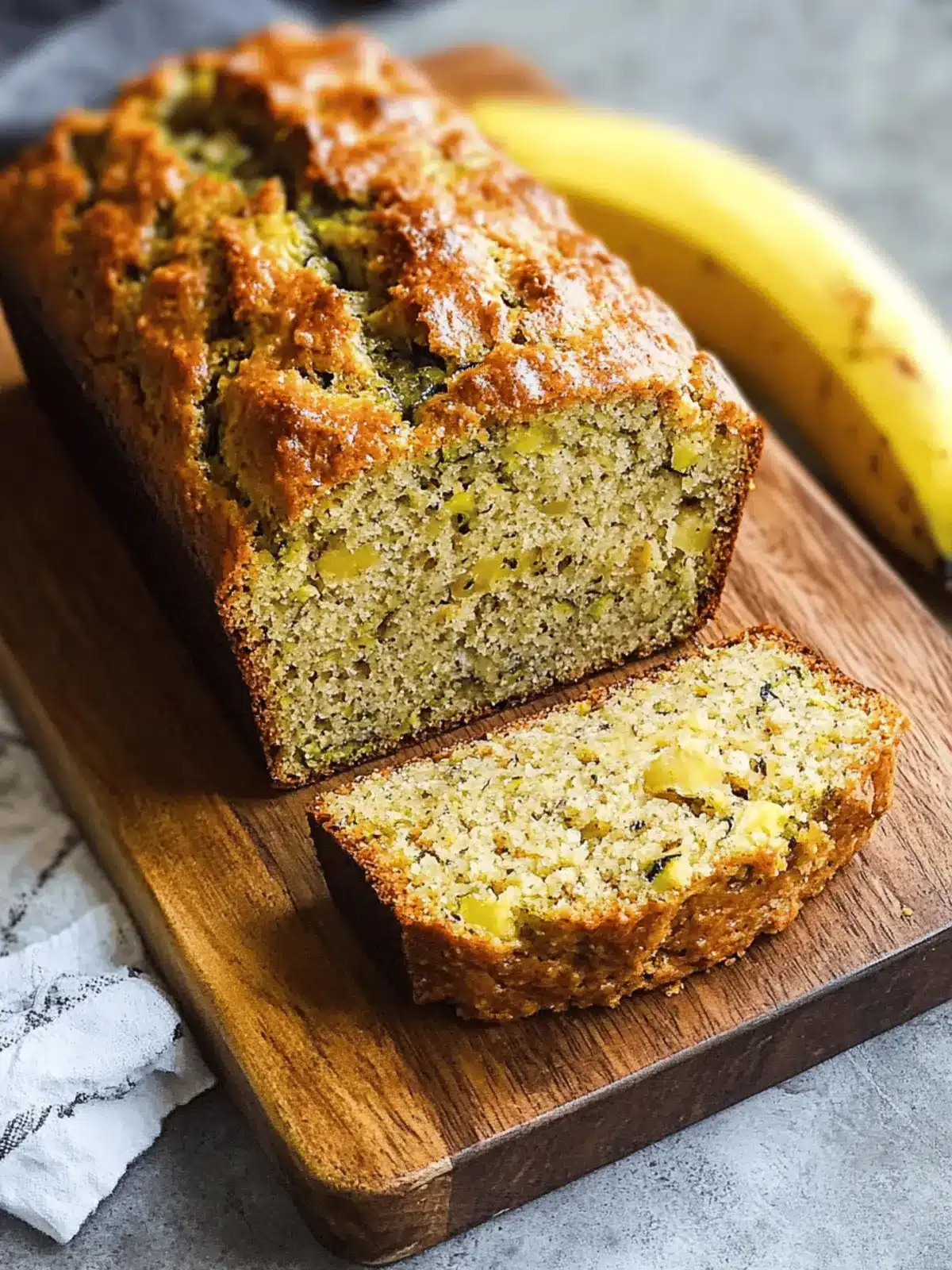 Moist Zucchini Banana Bread Recipe