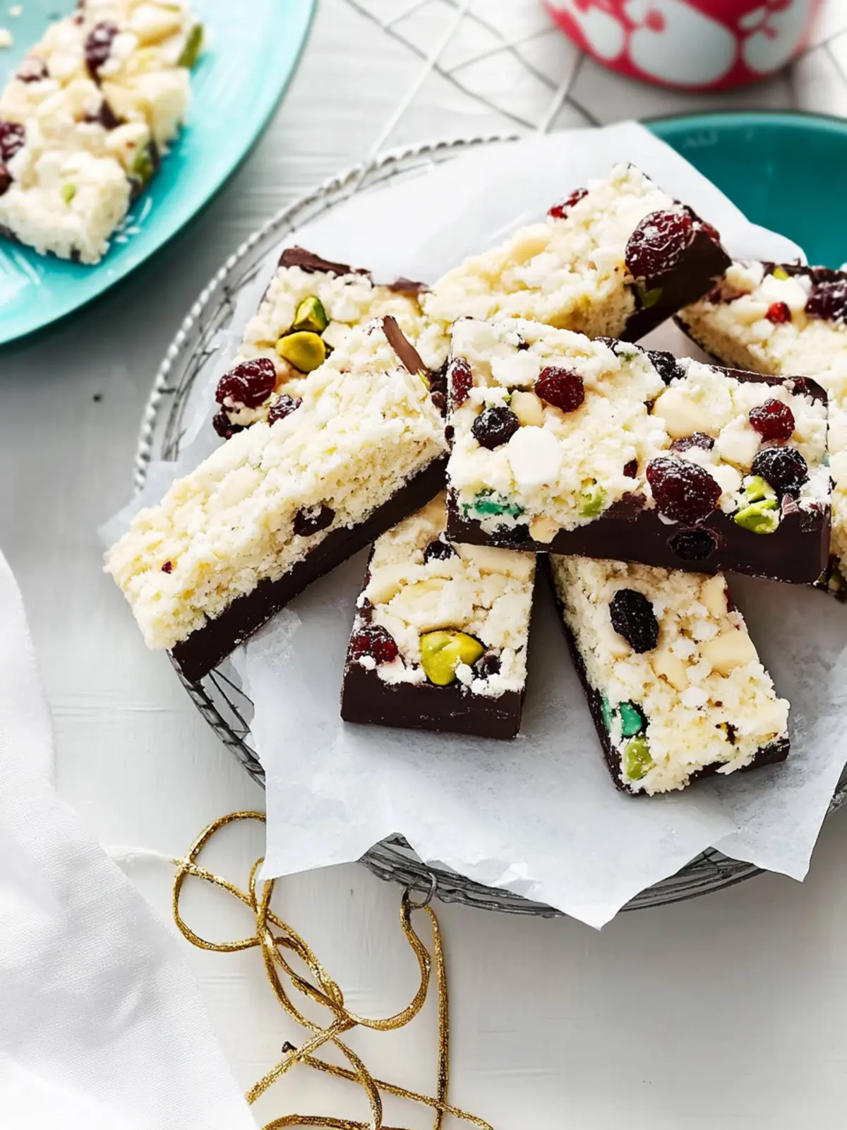 Delicious White Christmas with Chocolate, Craisins, and Pistachios 2 White Christmas with Chocolate, Craisins and Pistachios