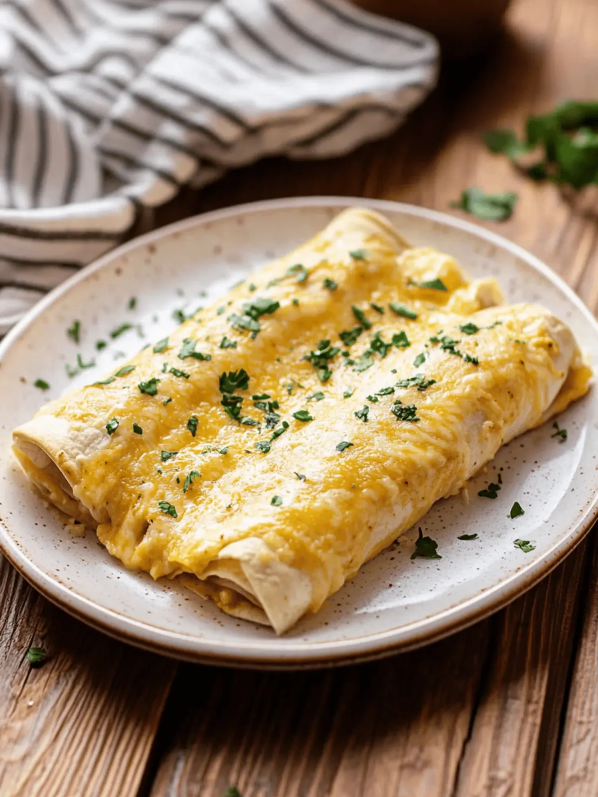 Creamy White Chicken Enchiladas