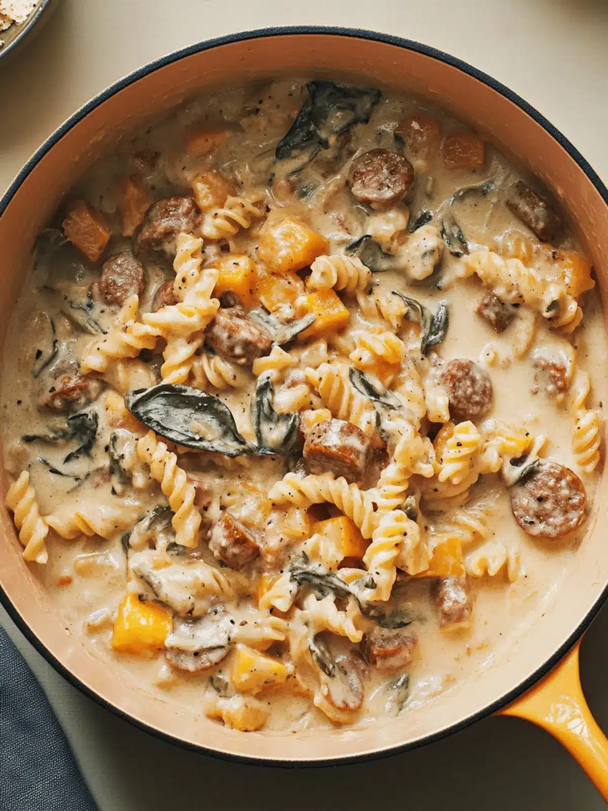 Creamy One-Pot Pasta With Sausage and Squash