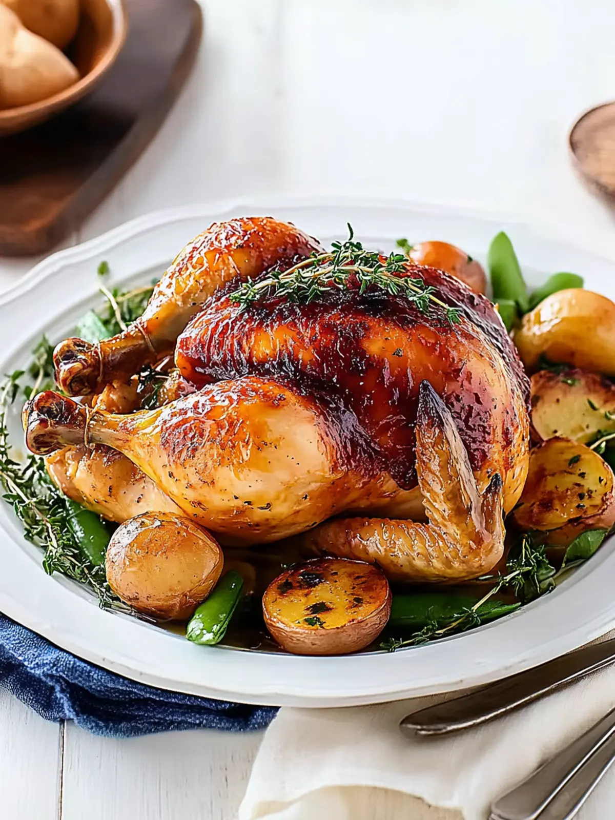 Maple Glazed Roast Chicken