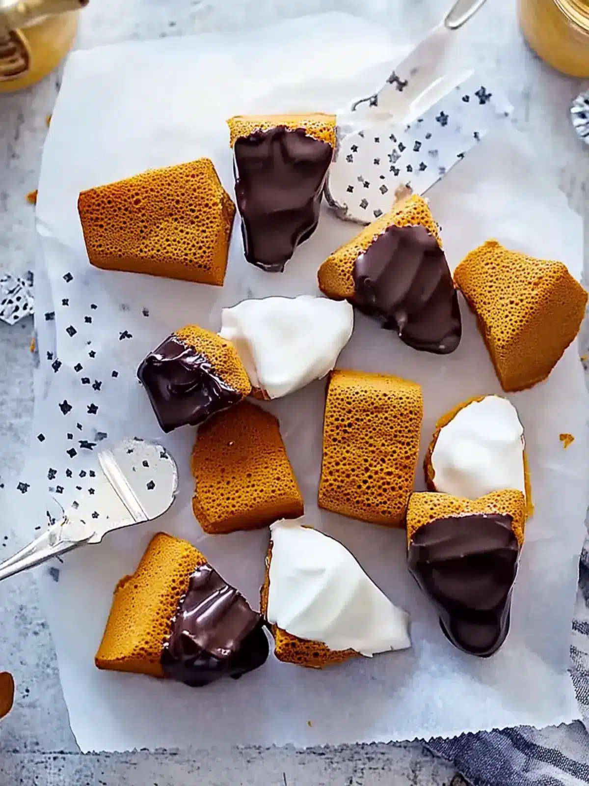 Chocolate-Dipped Honeycomb: A Festive Homemade Delight 2 Chocolate-dipped honeycomb