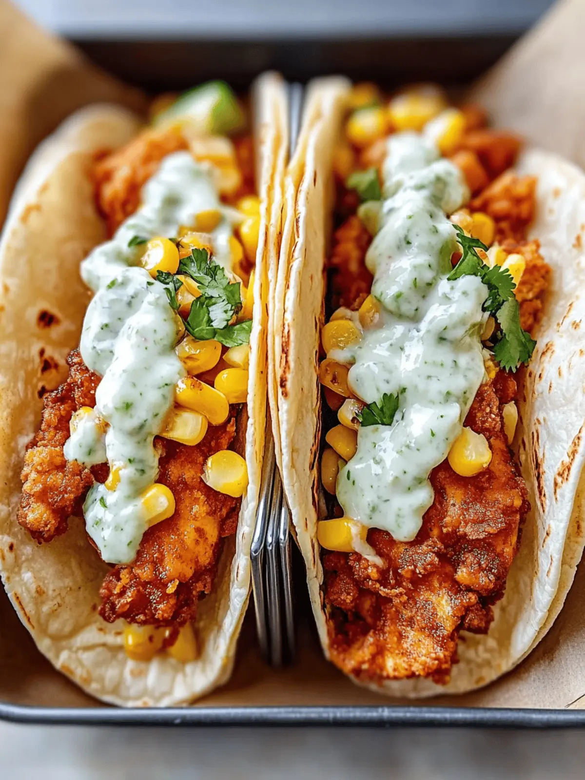 The Ultimate Guide to Fried Chicken Street Corn Tacos with JalapeÃ±o Lime Ranch: A Flavorful Fiesta in Every Bite
