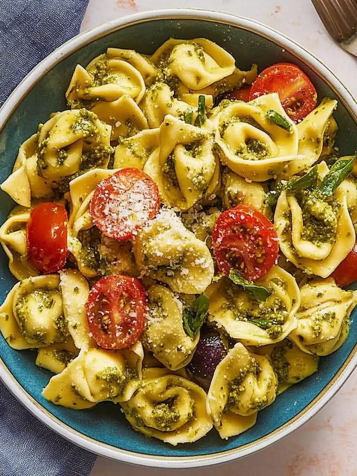 Bright and Tasty Pesto Tortellini Salad in Just 20 Minutes 2 Pesto Tortellini Salad
