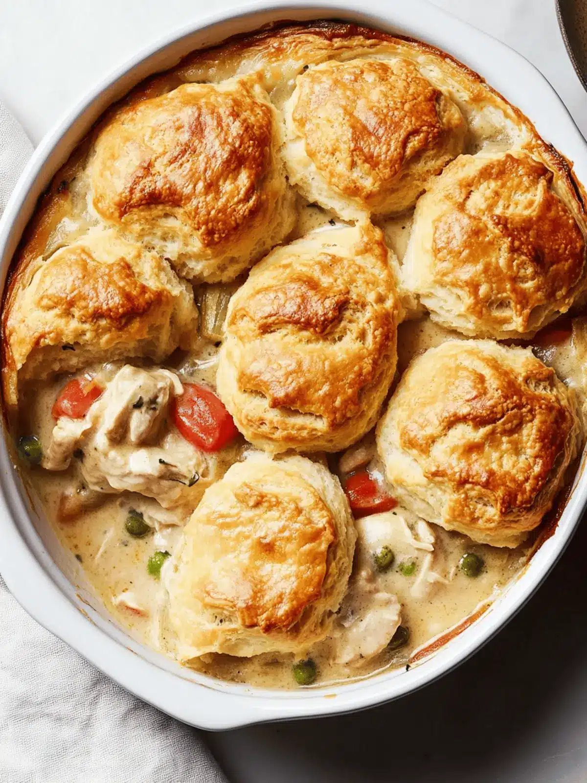 Savory Chicken Pot Pie With Biscuit Crust to Satisfy Cravings 3 Chicken Pot Pie With Biscuit Crust