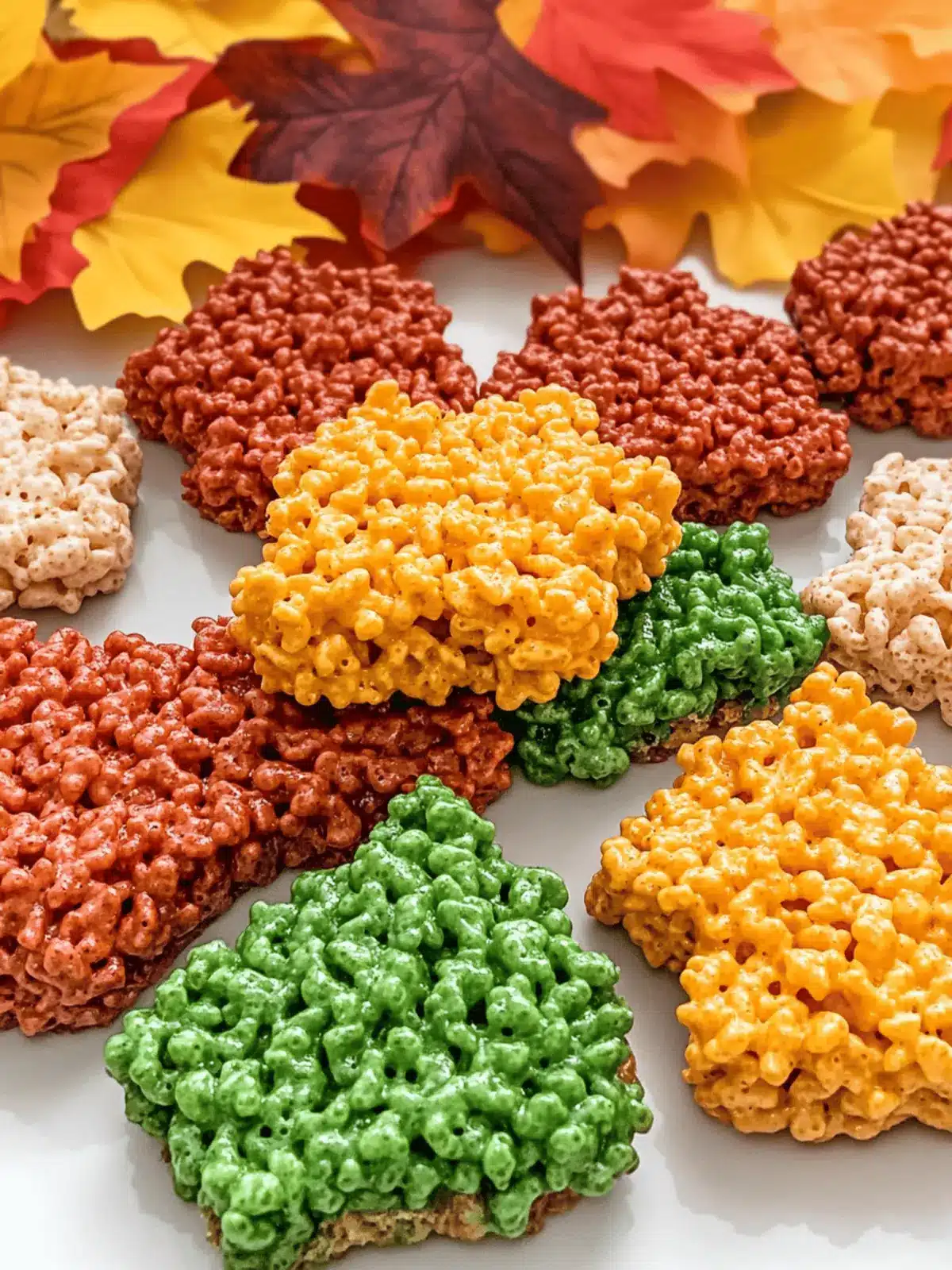 Delicious Fall Leaves Rice Krispie Treats for Thanksgiving Fun 4 Fall Leaves Rice Krispie Treats