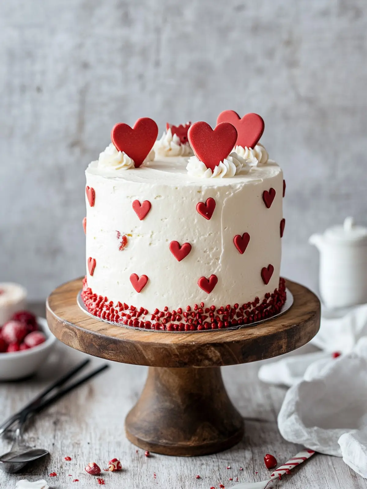 Delight in Layers: Red White Valentine's Day Cake Recipe 3 Red White Valentines Day Cake
