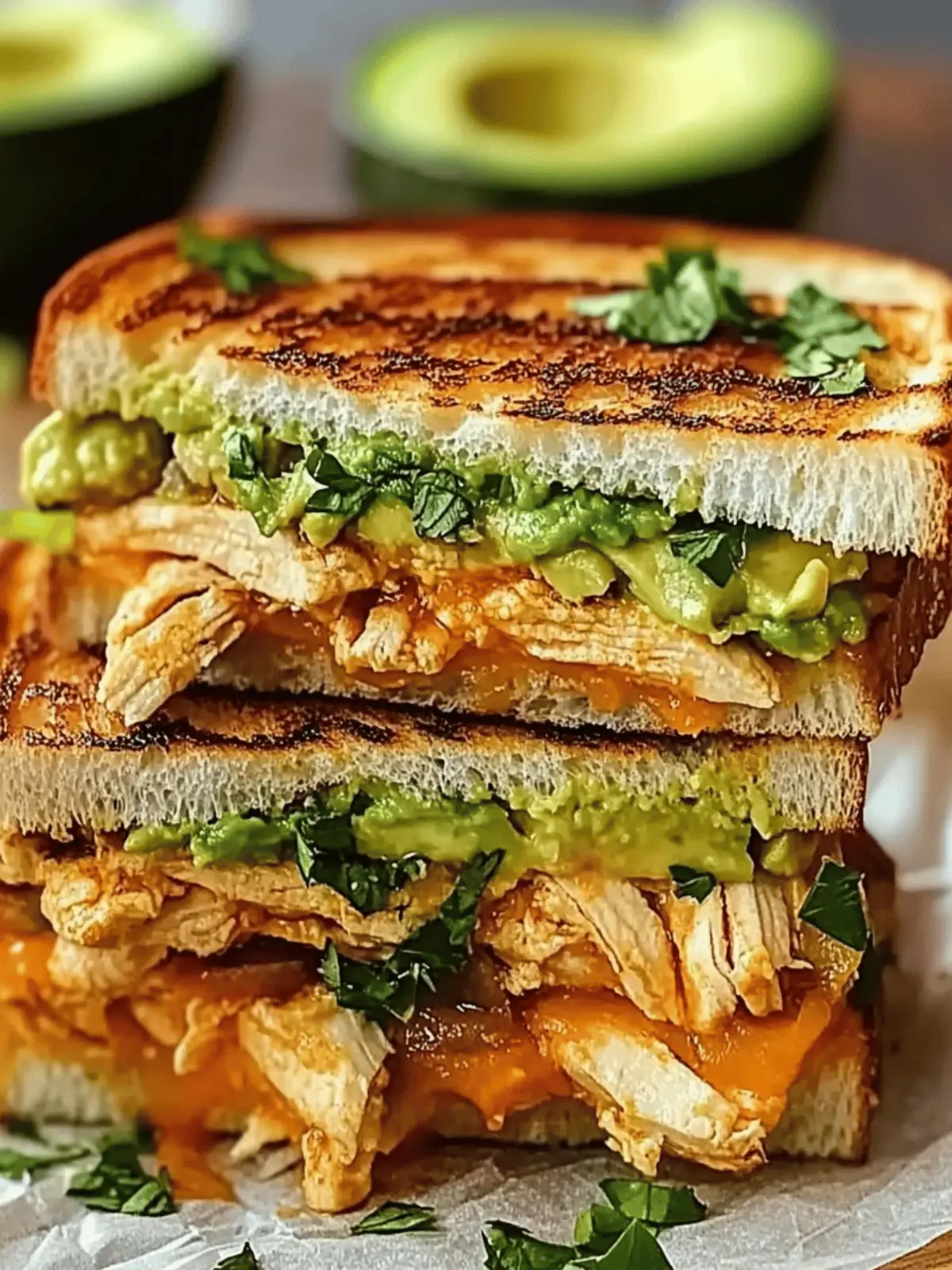 Satisfy Your Cravings: Chicken Avocado Melt Sandwich Bliss 4 Chicken Avocado Melt Sandwich