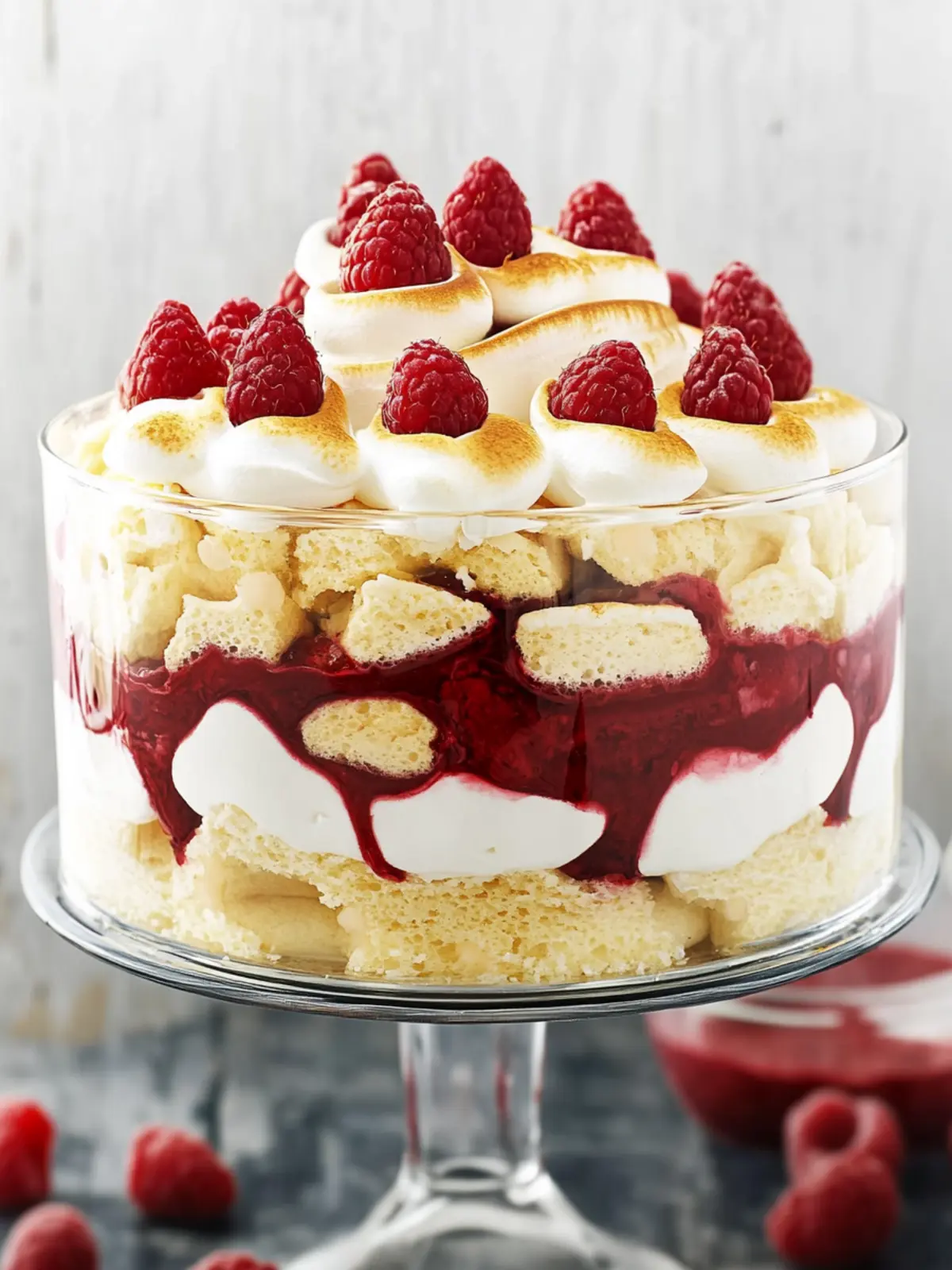 Epic Raspberry Trifle with Meringue Top That Wows Every Guest 3 Epic raspberry trifle with meringue top