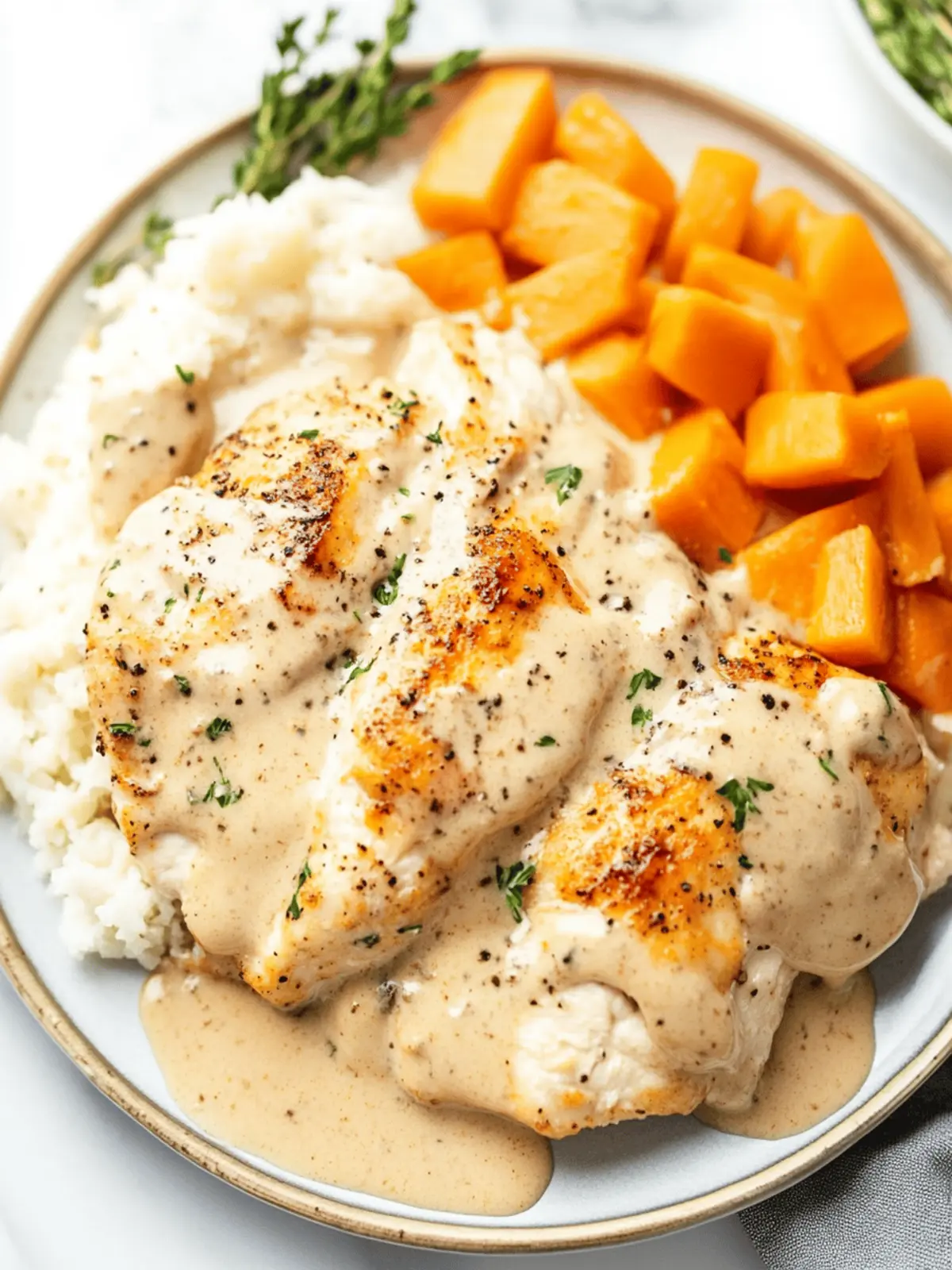 Easy Cream Cheese Chicken in Savory Garlic Herb Sauce 2 Easy Cream Cheese Chicken