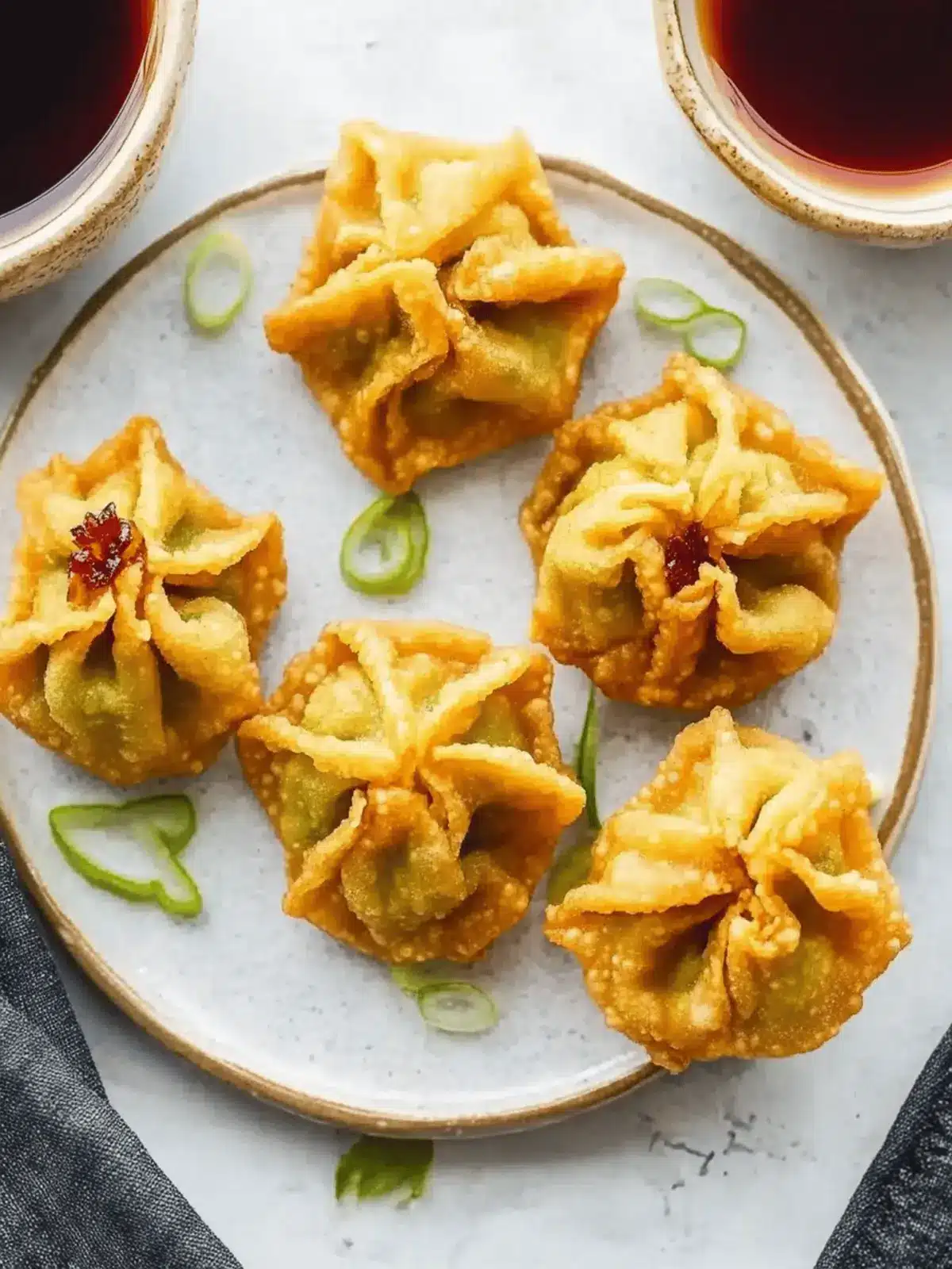 Crispy Pork Wontons with Tamarind Sauce for Festive Flavor 2 Crispy pork wontons