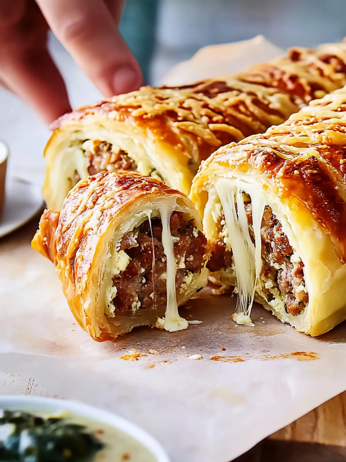 Family Sausage Roll with Mozzarella