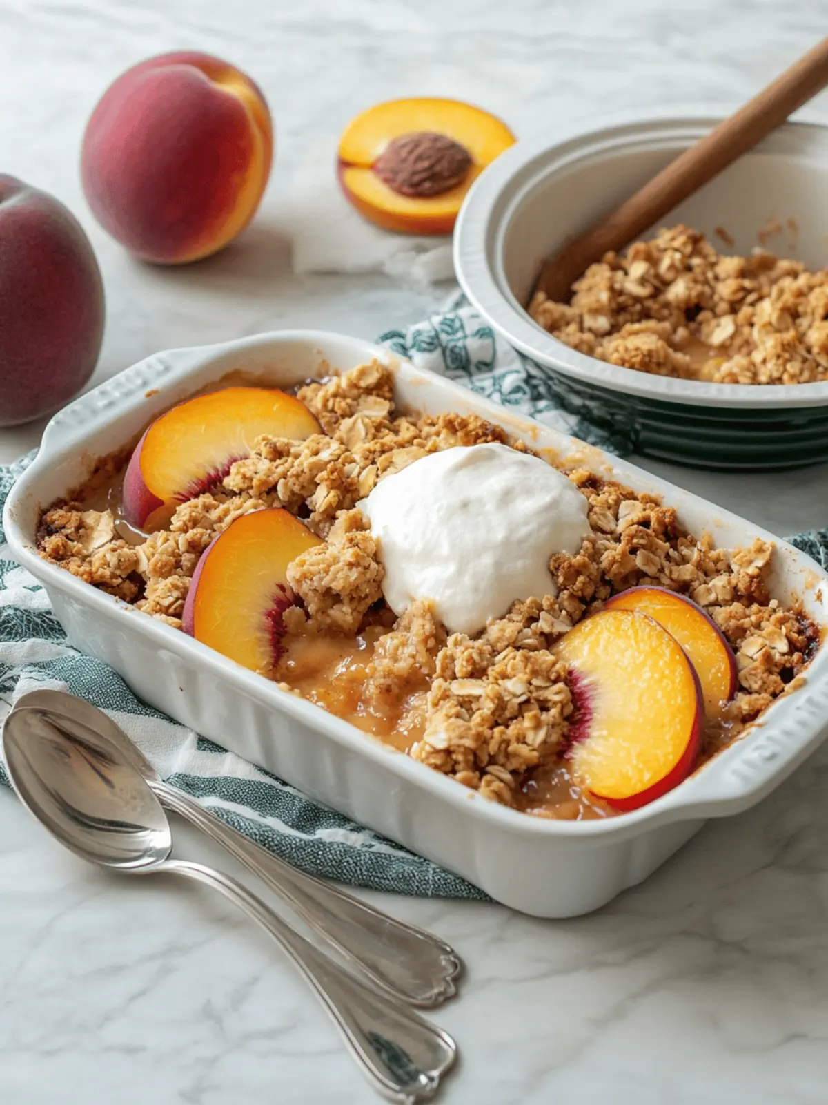Easy Homemade Peach Crisp Using Fresh Peaches