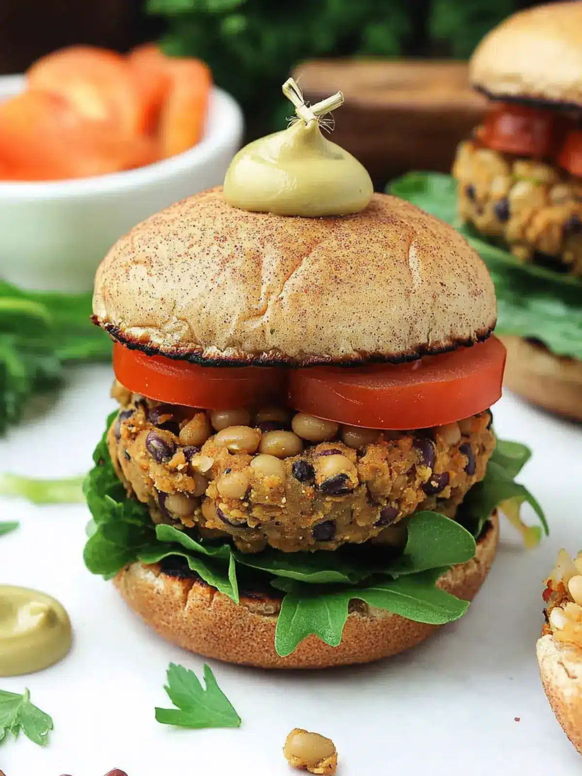 Delicious Black Eyed Pea Burgers with a Veggie Twist 3 Black Eyed Pea Burgers
