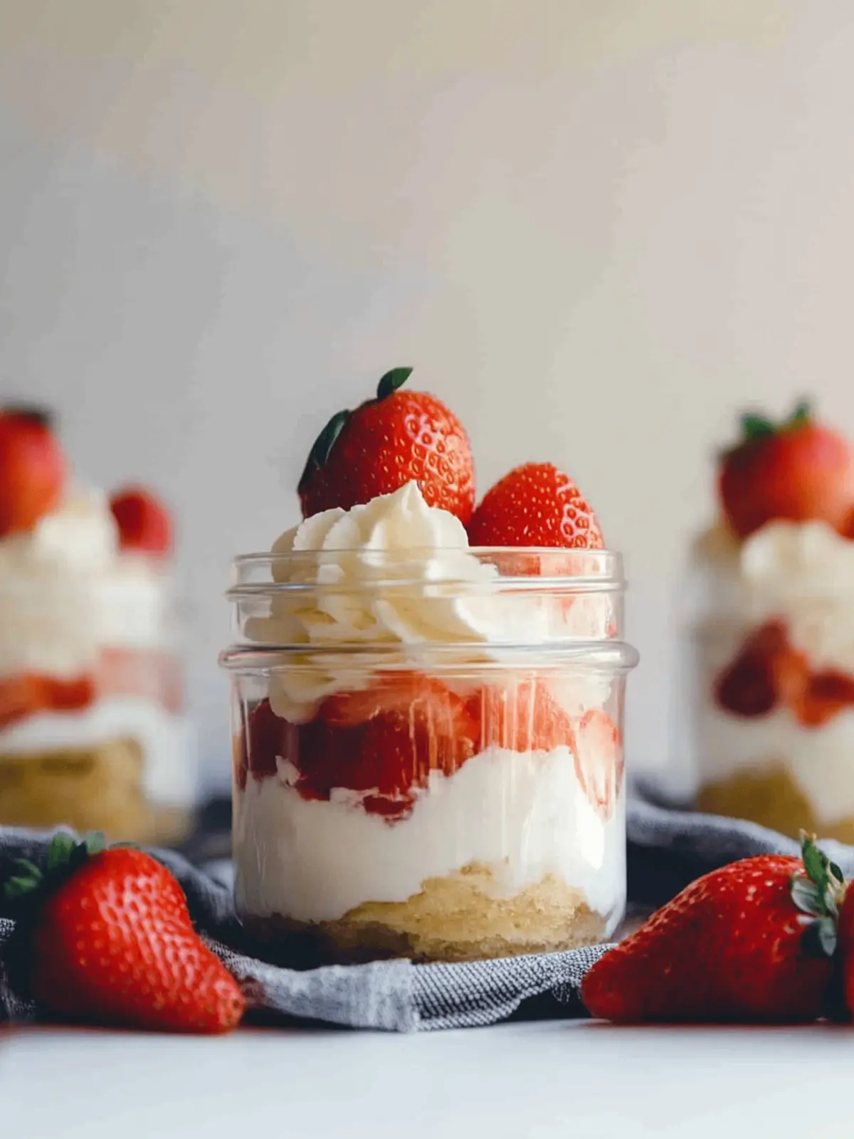 Easy Strawberry Shortcake Trifles