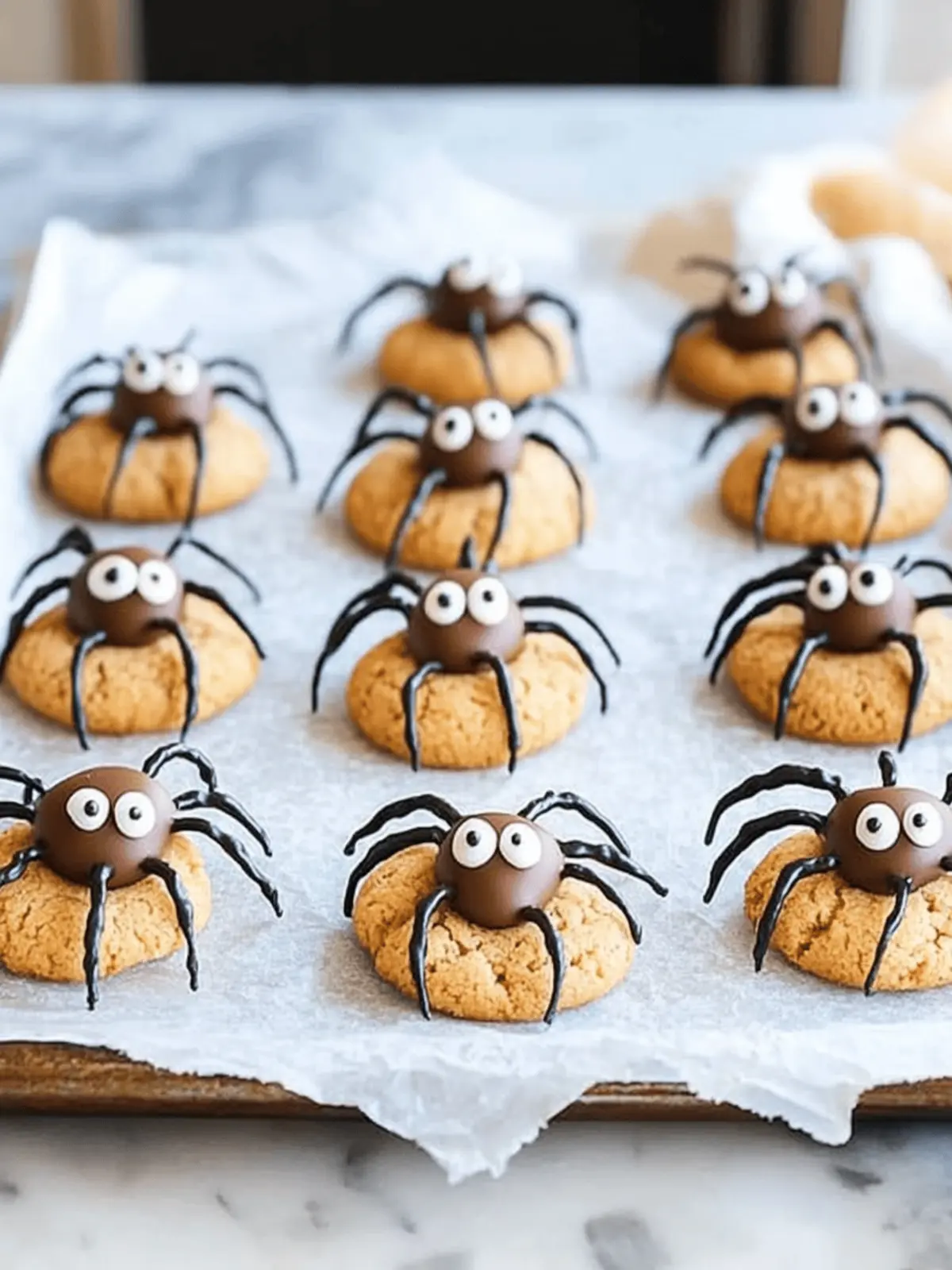 Peanut Butter Spider Cookies