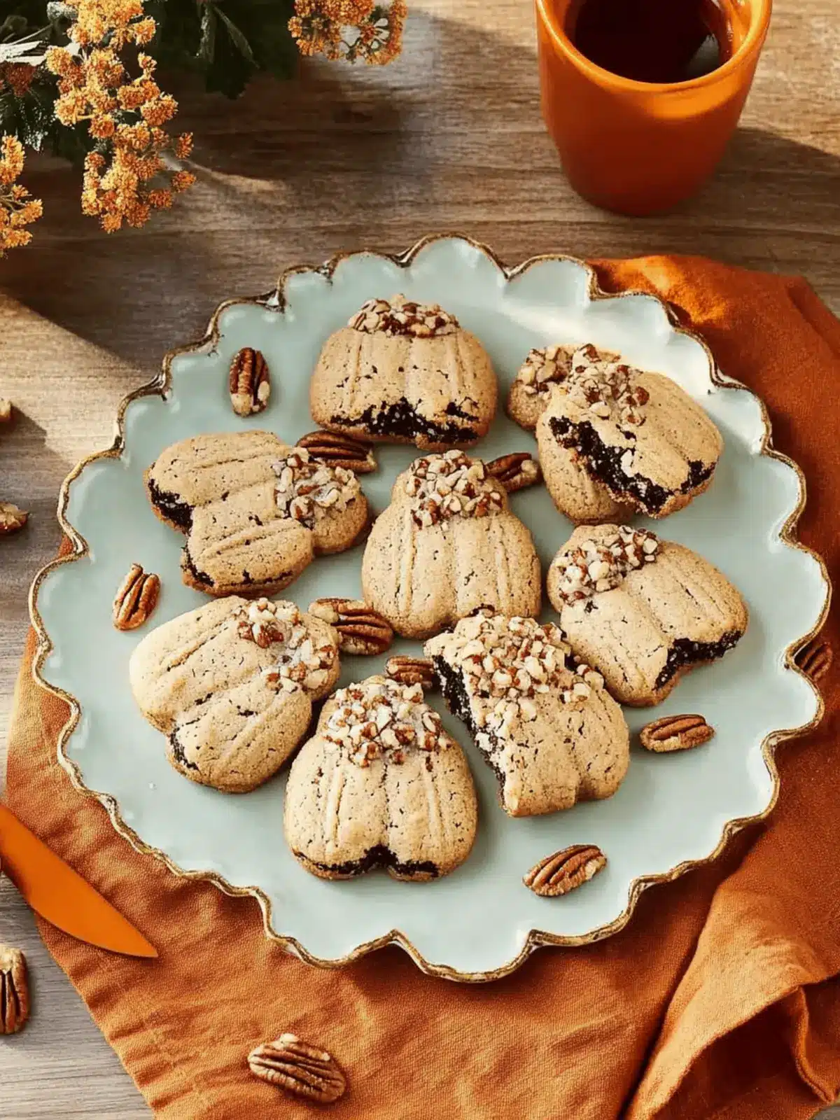 Pecan Acorn Cookies
