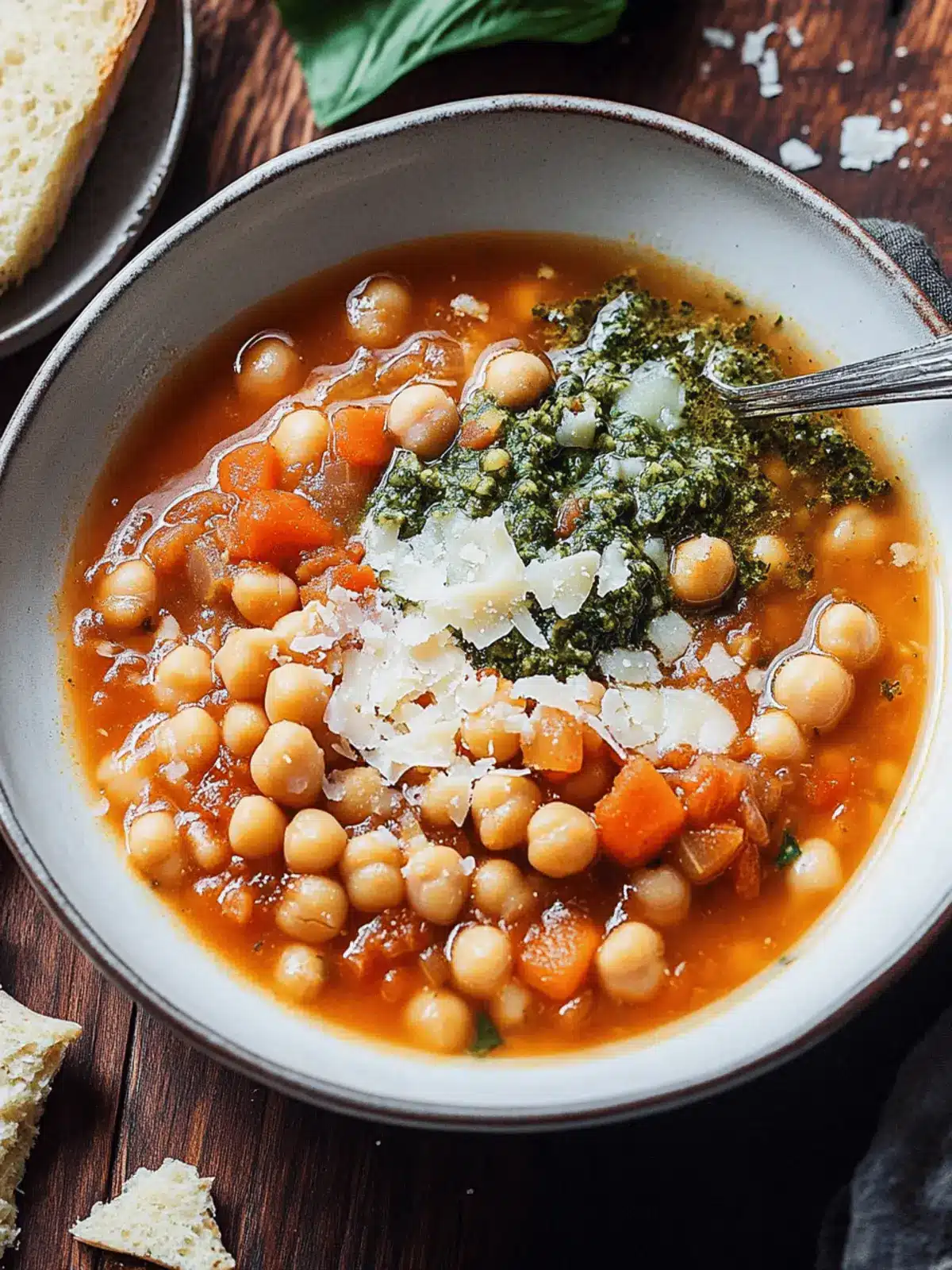 Instant-Pot Italian Chickpea Stew With Pesto
