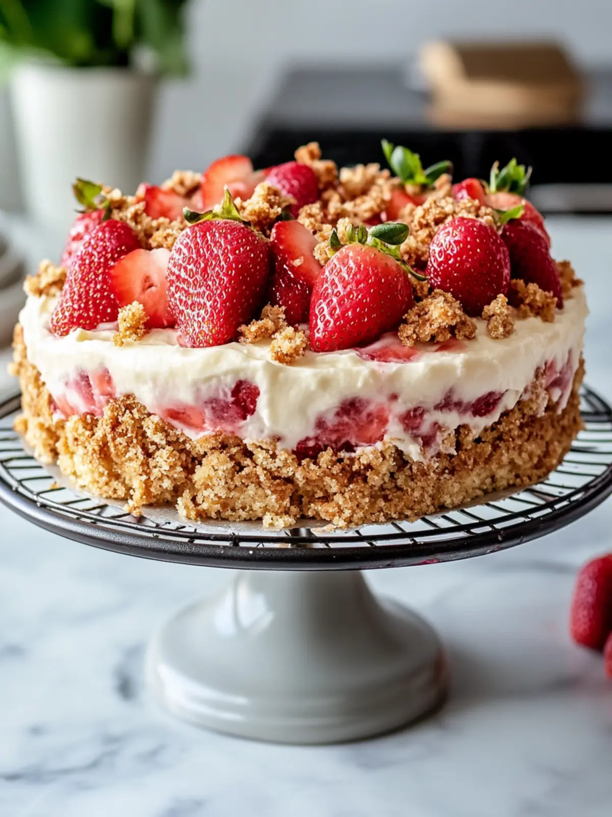Strawberry Crunch Cake Recipe