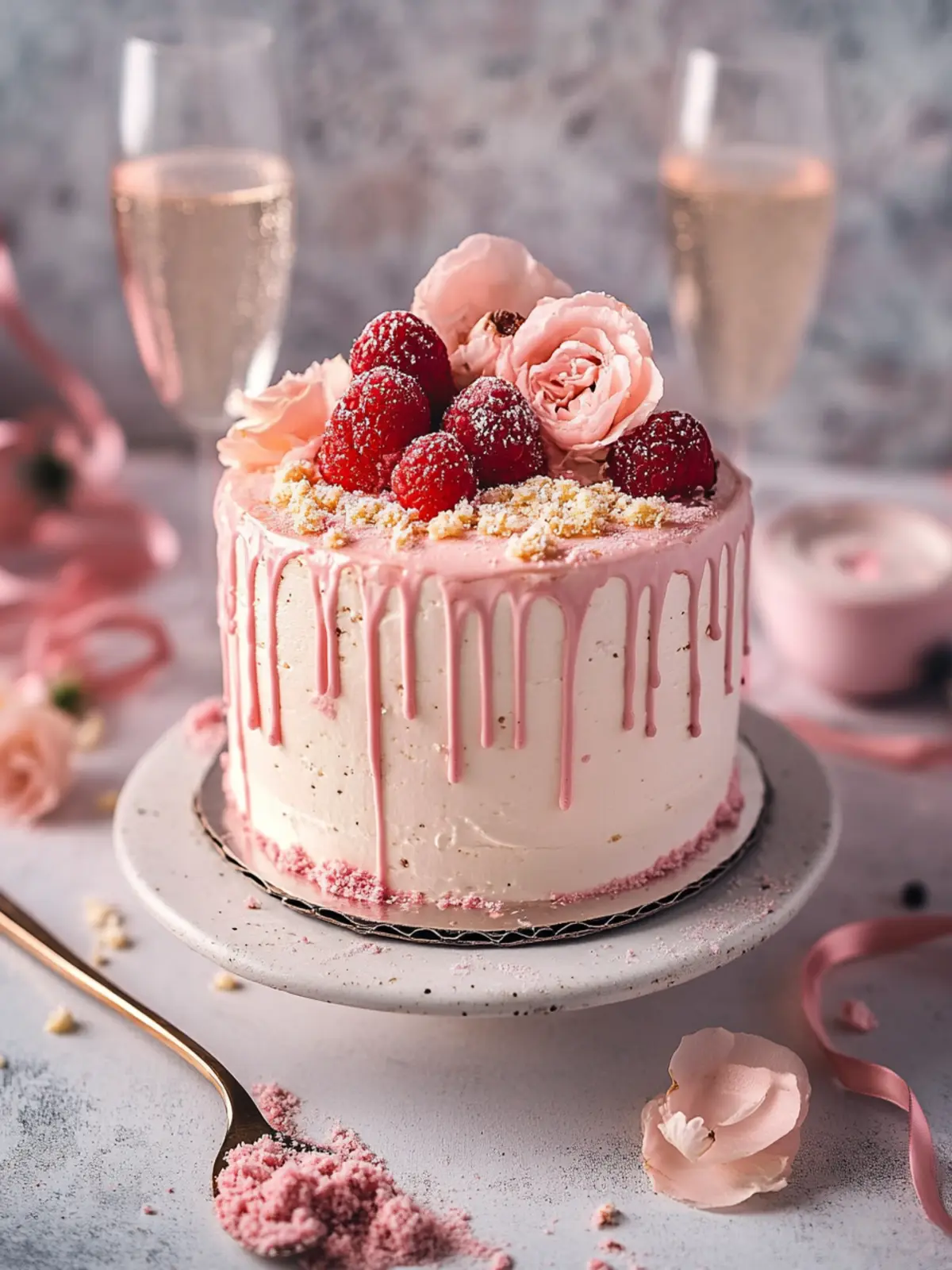 Delightful Pink Champagne Cake for Your Next Celebration 4 Pink Champagne Cake