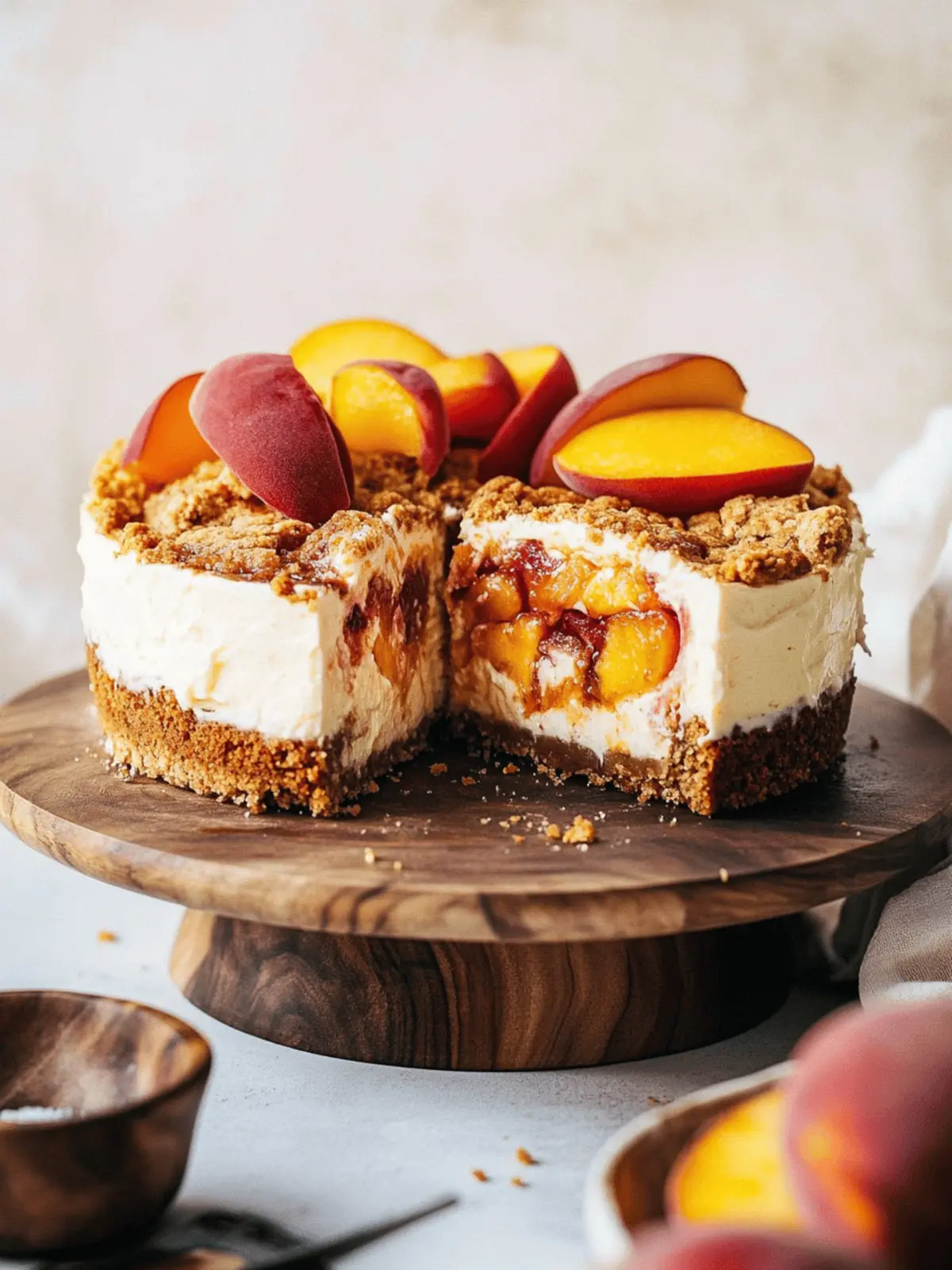 Peach Cobbler Cheesecake: The Ultimate Summer Dessert Delight 4 Peach Cobbler Cheesecake