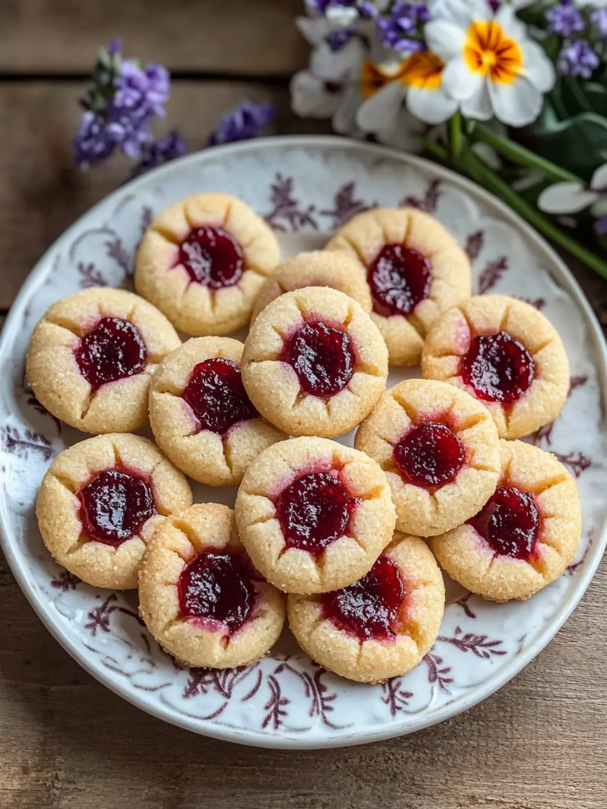Flower Jam Thumbprint Cookies: Sweet Spring Fun with Kids 2 Flower Jam Thumbprint Cookies