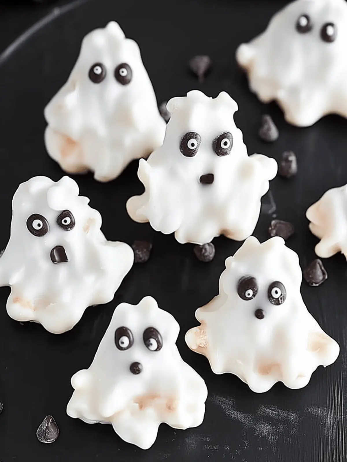 Deliciously Fun White Chocolate Halloween Ghosts Treats 3 White Chocolate Halloween Ghosts
