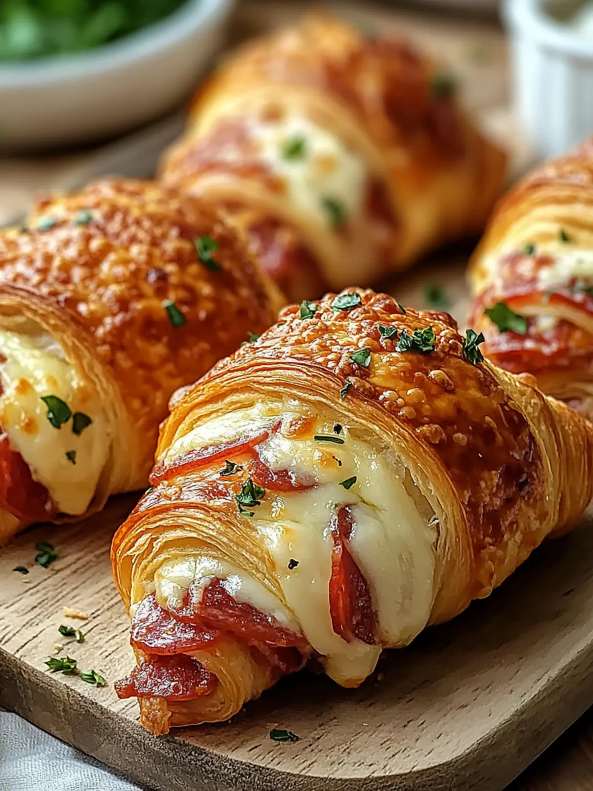 Mozzarella Pepperoni Croissant Rolls
