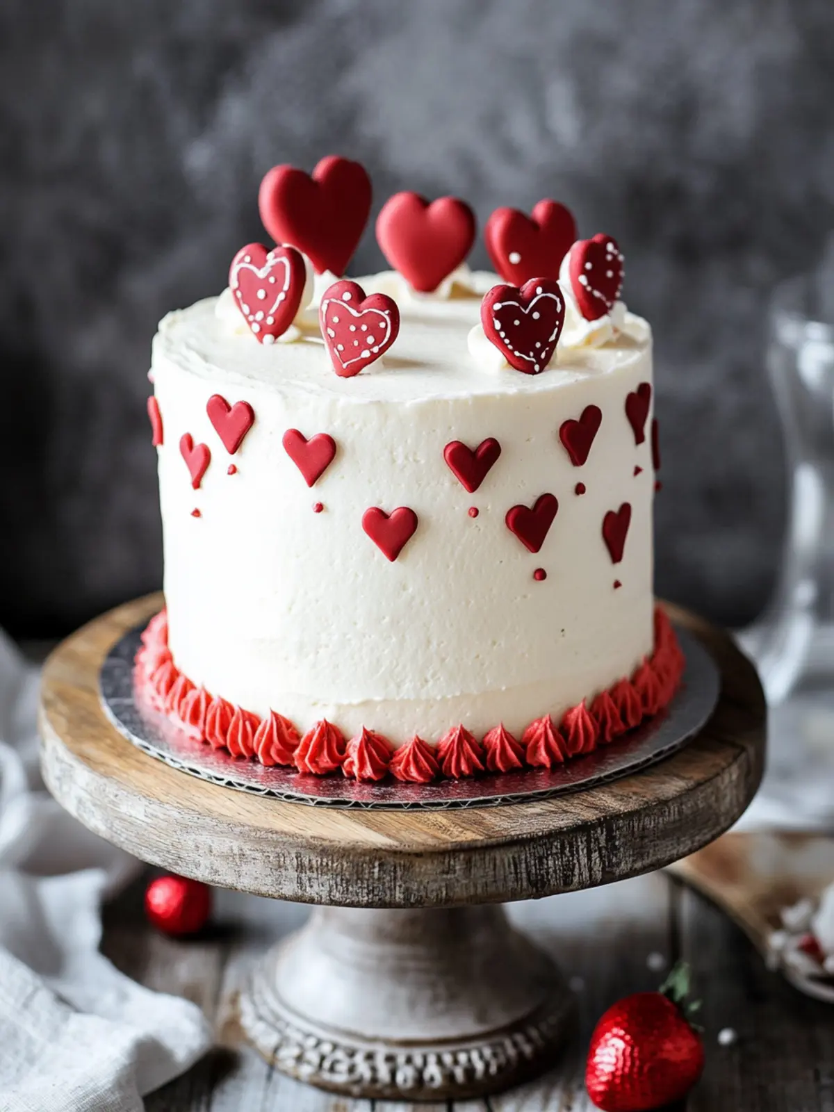 Decadent Red White Valentine's Day Cake to Wow Your Love 2 Red White Valentines Day Cake