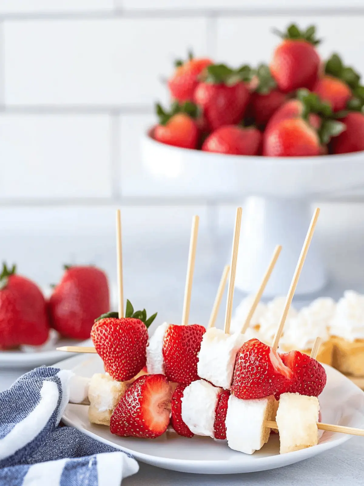 Strawberry Shortcake Kabobs   2 Ways
